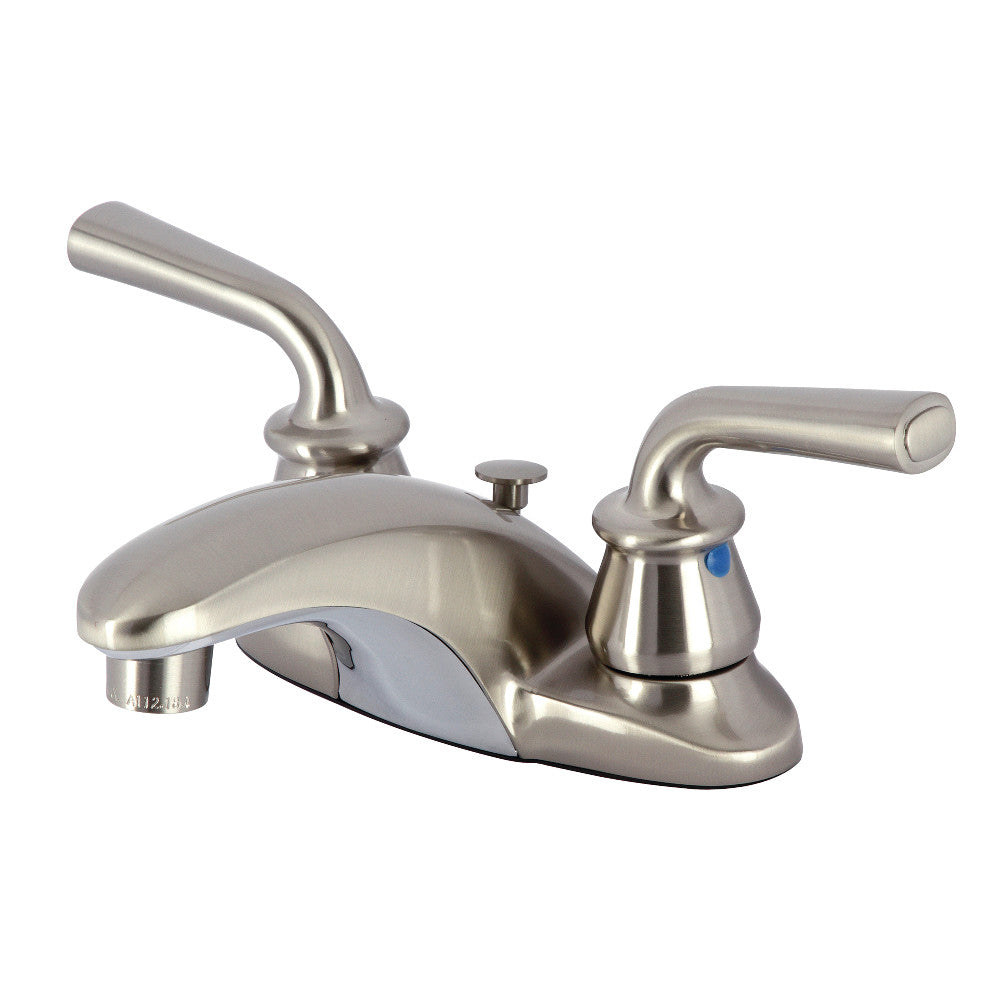 Kingston Brass KB621RXLB 4-Inch Centerset Bathroom Faucet with Brass Pop-Up Drain - Vintage Style Bathroom Sink Faucet for Bathroom Vanity, Powder Room & Guest Bathroom Renovation