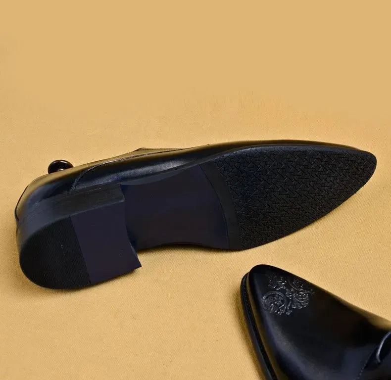 Italian Leather Dress Shoes for Men - Premium Formal Business & Wedding Shoes - Elegant Office & Evening Wear