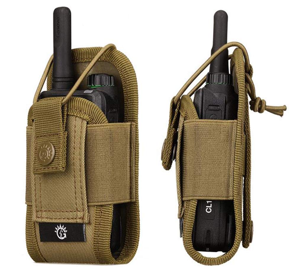 Universal MOLLE Radio Case Holder Pouch Bag - Adjustable Walkie Talkie Pouch for Tactical Gear, Outdoor Adventures & Emergency Communication - Perfect for Camping, Hiking & Security Teams