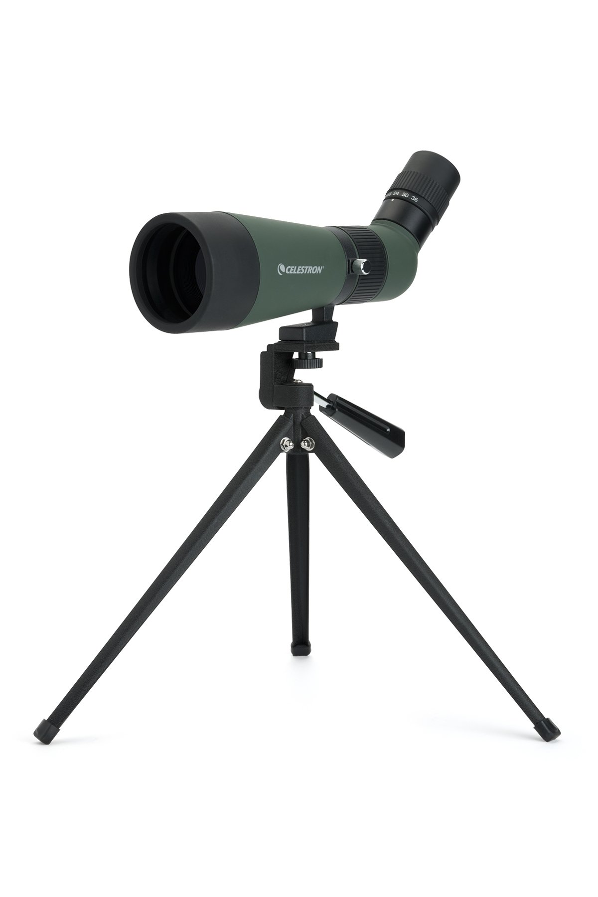Celestron LandScout 60mm Angled Spotting Scope with Fully Coated Optics | 12-36x Zoom Eyepiece | Rubber Armored & Tabletop Tripod | Ideal for Bird Watching, Hunting, and Outdoor Observation