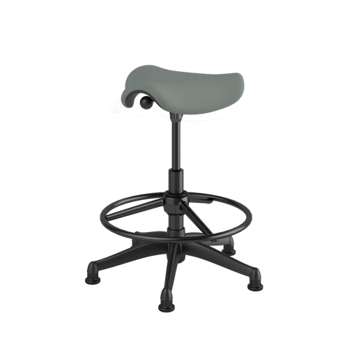 Pony Seat Stool with Graphite Frame - Kids Adjustable Step Stool for Bathroom, Kitchen & Playroom - Safe Non-Slip Toddler Standing Stool