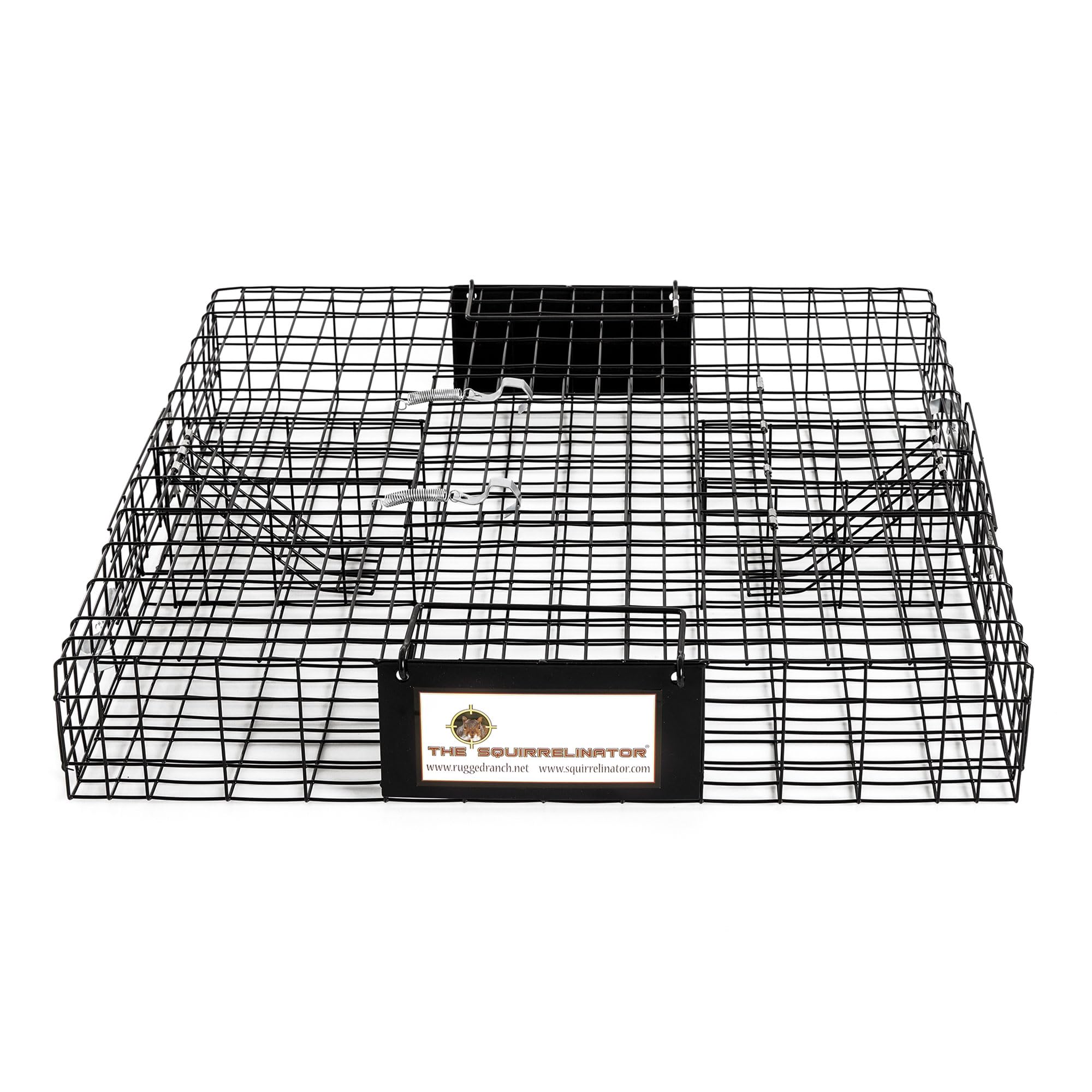 Rugged Ranch 2 Pack Squirrel Trap - Humane Live Animal Catch & Release Cage for Squirrels (Squirrelinator) - Perfect for Garden, Yard & Outdoor Pest Control