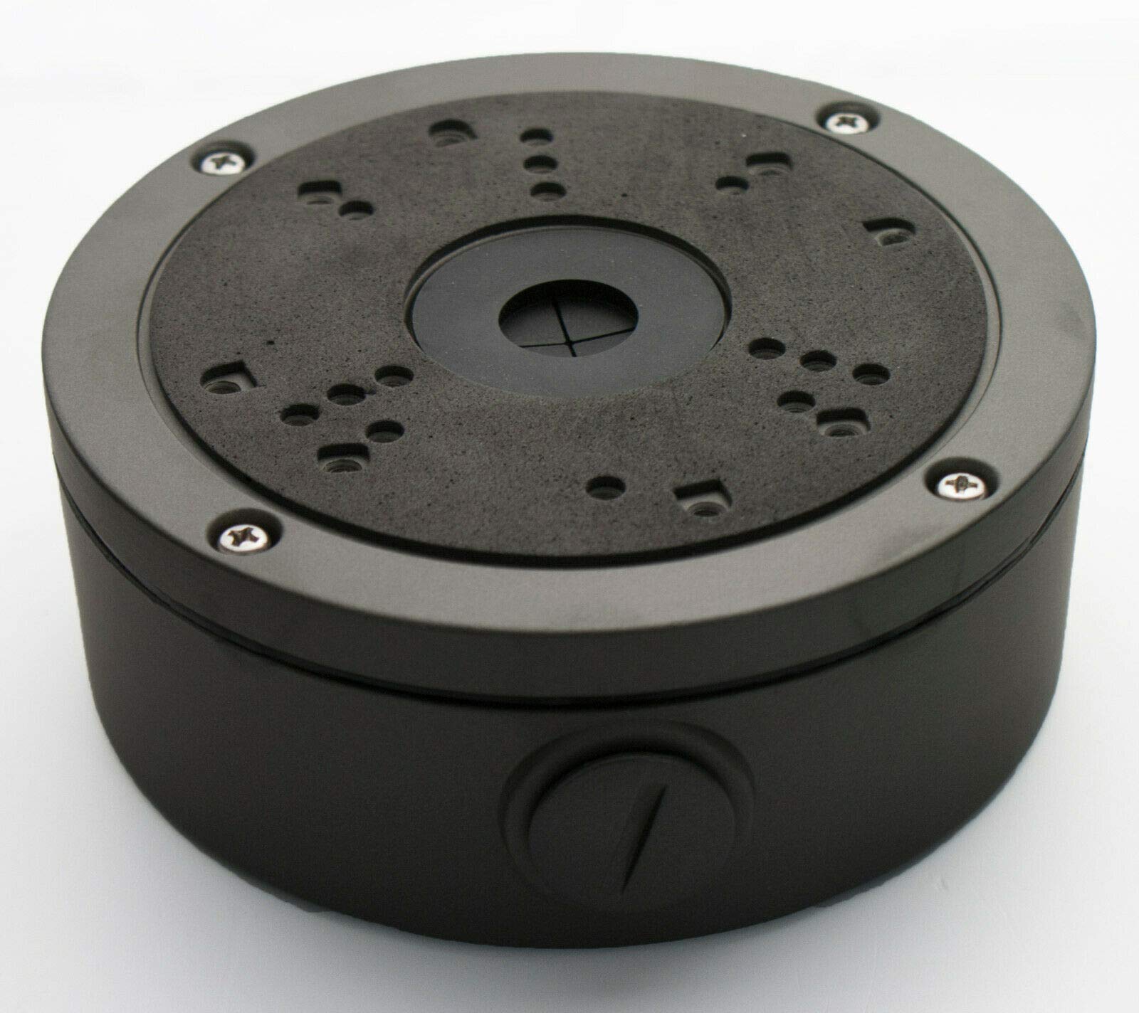 Grey CCTV Camera Base Ring for Housing Fixed Lens Security Cameras - Junction Box for Outdoor/Indoor Surveillance & Monitoring