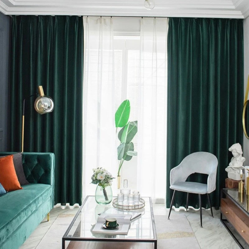 Luxury Plush Velvet Blackout Curtains for Bedroom - Custom Size Thermal Insulated Drapes for Living Room, Nursery & Home Theater (Room Darkening, Noise Reducing)