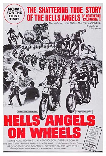 Hell's Angels on Wheels Vintage Movie Poster (27x40 Inches - 69x102cm) | 1967 Classic Biker Film Wall Art for Home Theater & Man Cave Decor