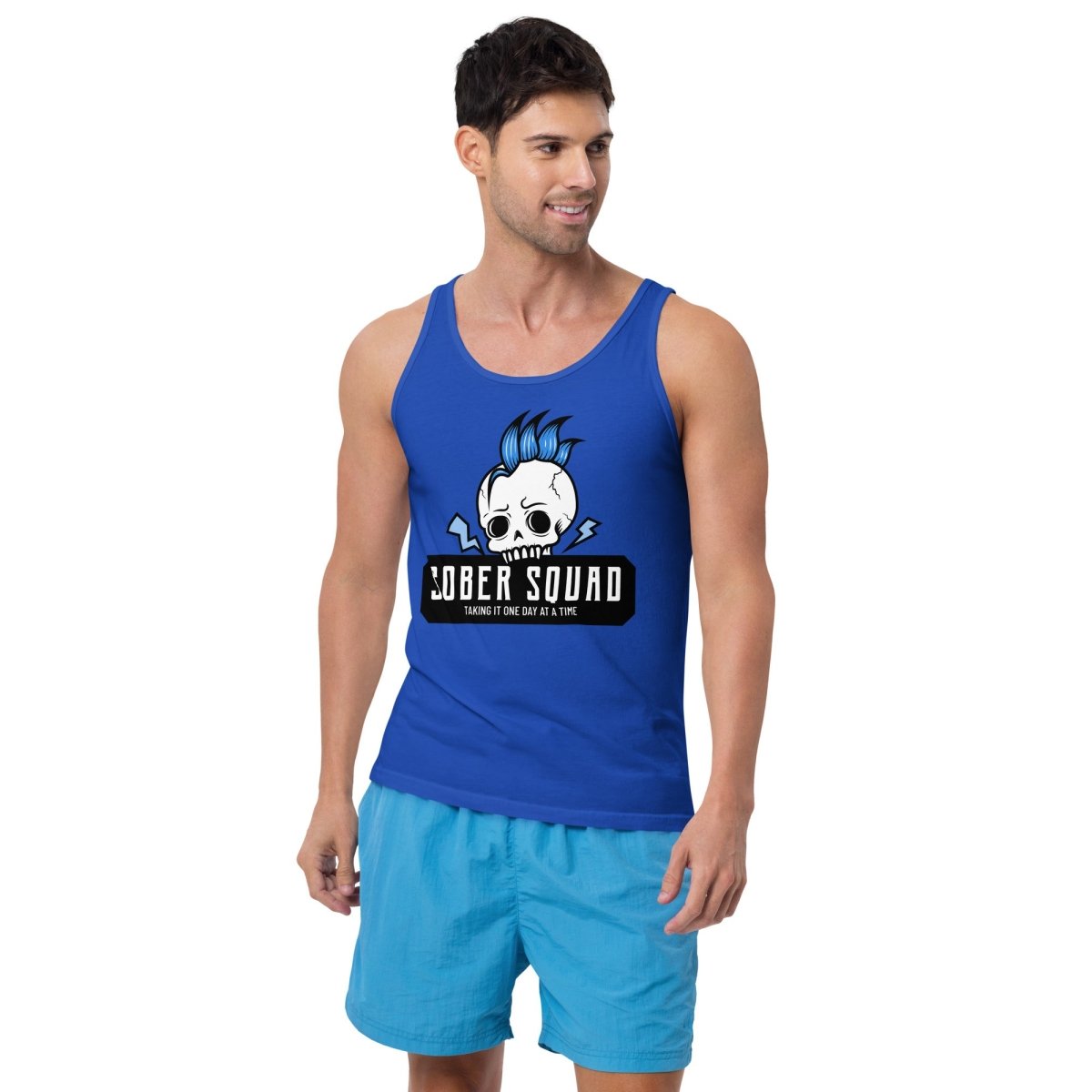 Sober Squad Men's Workout Tank Top - Breathable & Lightweight Gym Shirt for Running, Training & Fitness - Perfect for Summer Workouts & Outdoor Activities