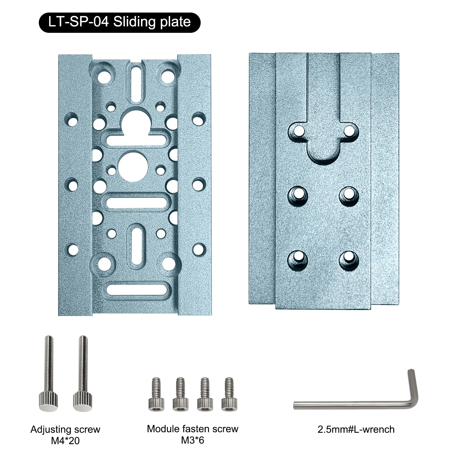 LASER TREE Adjustable Lift Brackets - Sliding Plate Z-Lift Laser Head Focus Controller for CNC Engraving, 3D Printing & Woodworking Projects