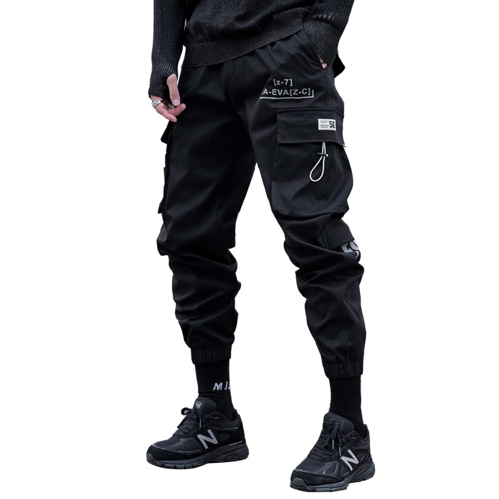 Men's Hip Hop Harem Jogger Pants - Autumn Winter Cargo Sweatpants with Multi-Pockets | Comfortable Streetwear & Casual Wear for Daily Outfits, Gym, and Lounge