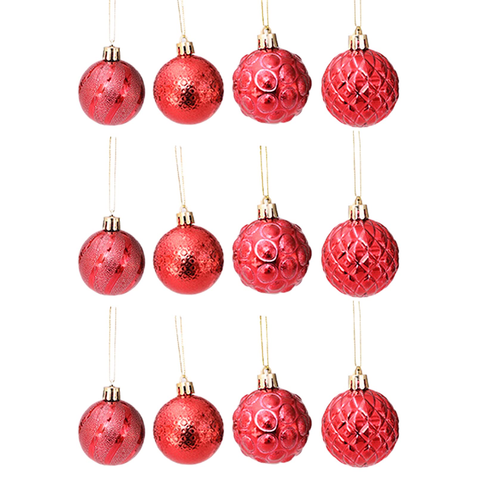 12Pcs Shatterproof Christmas Ball Ornaments - Blue Plastic Xmas Tree Decorations for Holiday, Wedding & Party | Eye-Catching DIY Home Decor | Perfect for Christmas Trees, Gift Wrapping & Festive Displays