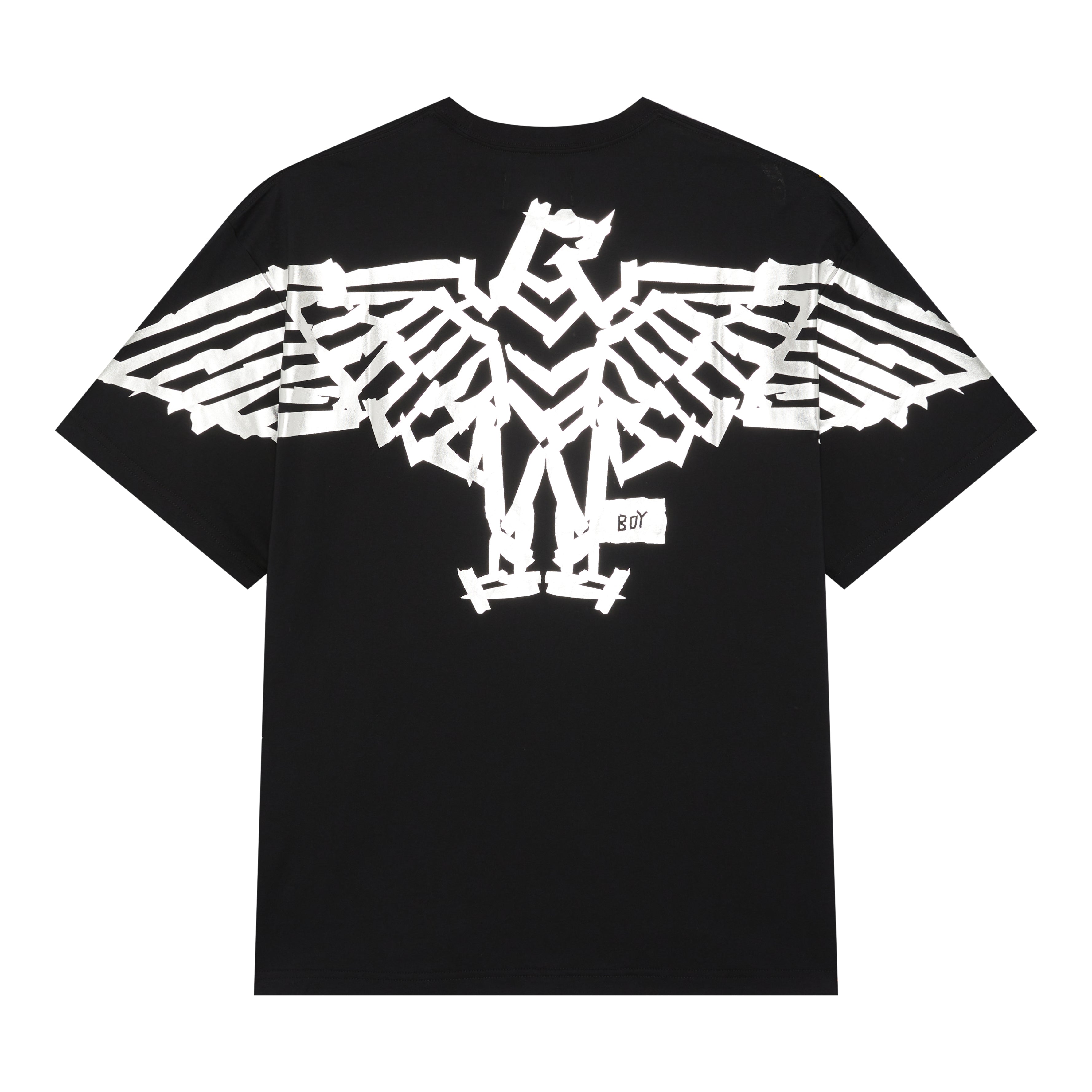 BOY TAPE EAGLE BACKPRINT T SHIRT - Graphic Printed Cotton Tee for Kids | Trendy Streetwear & Casual Outfit for Boys