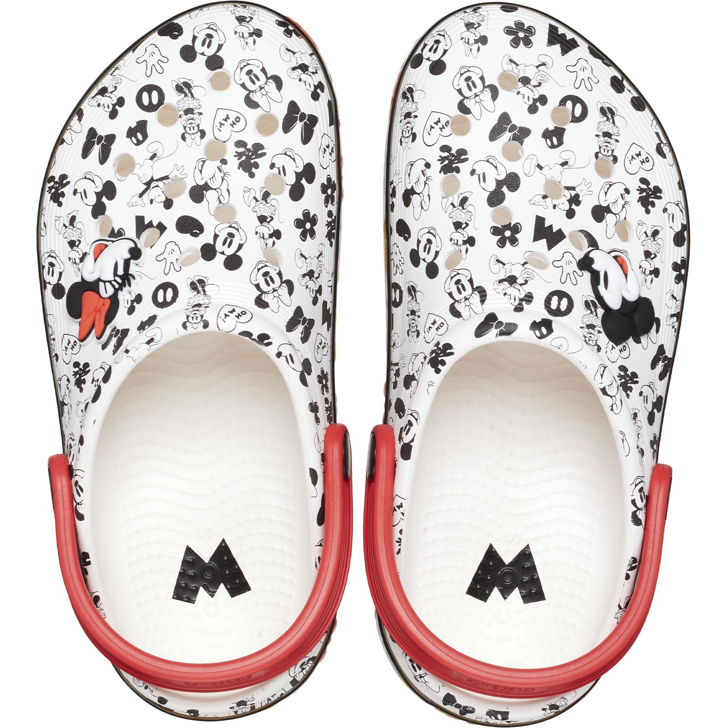 Crocs Unisex-Child Mickey Mouse Off Court Clogs | Kids' Comfortable Slip-On Shoes for Playtime, School & Outdoor Activities