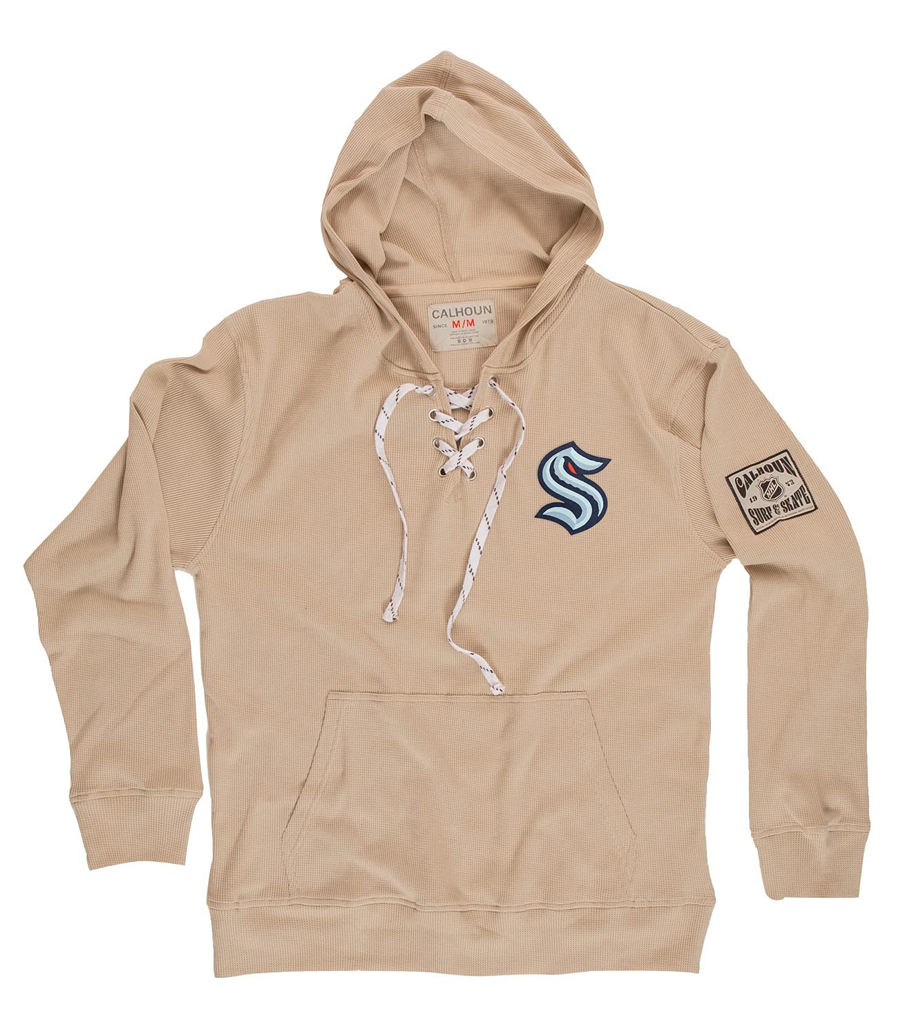 Calhoun NHL Surf & Skate Unisex Loose Fit Waffle Pullover Hoodie – The Coastal Collection | Comfortable Casual Wear for Surfing, Skating & Outdoor Activities