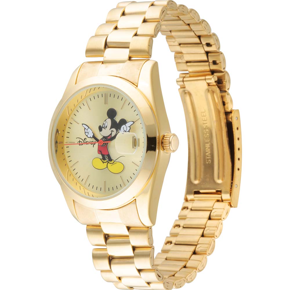 Disney Mickey Mouse Gold Tone Watch for Men & Women - Stylish Casual & Dress Timepiece for Everyday Wear, Gifts, and Collectibles
