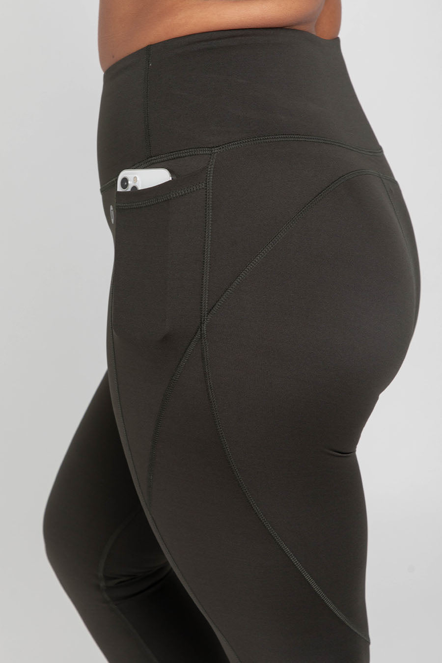 Women's High Waist Training Pocket Leggings - Forest Night Color - Perfect for Yoga, Running & Gym Workouts