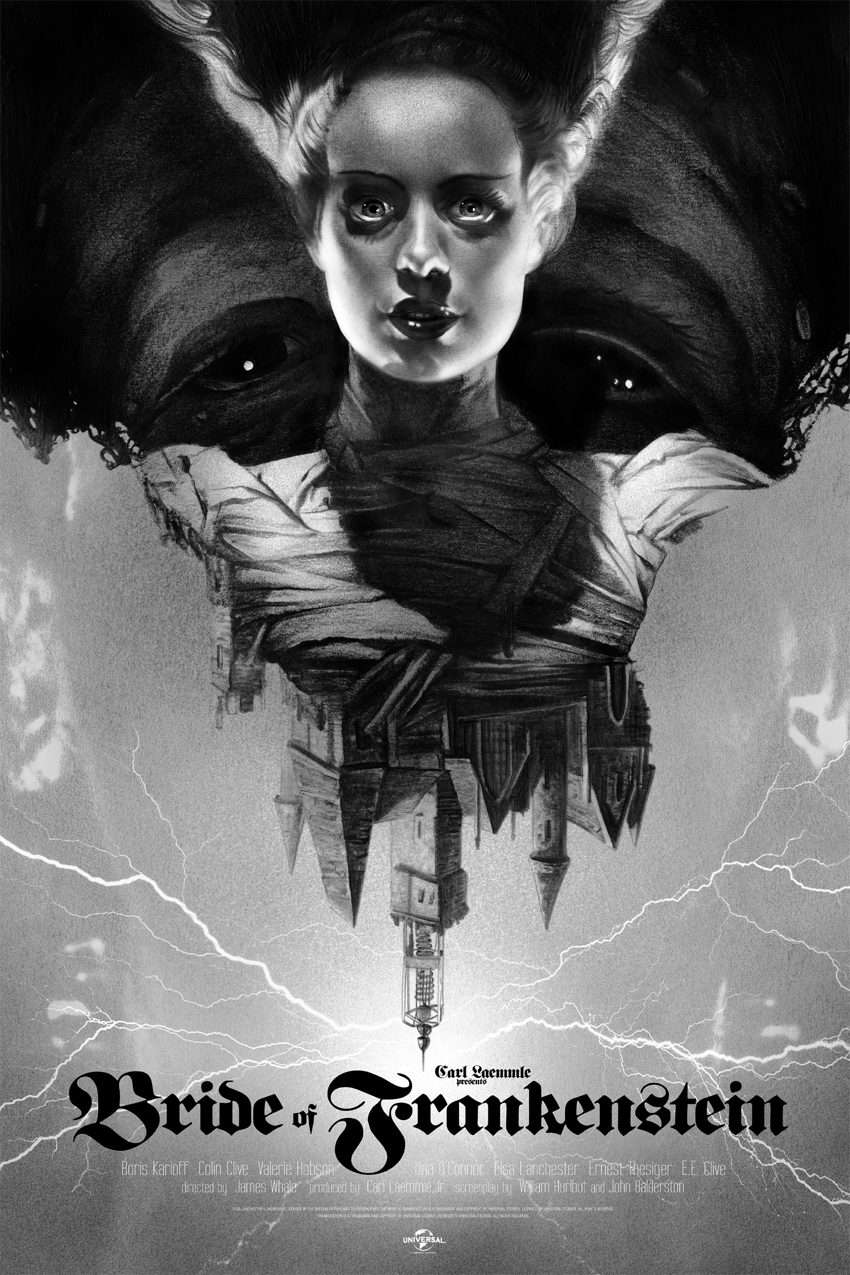 Bride of Frankenstein Costume - Classic Horror Movie Outfit for Halloween & Cosplay Parties