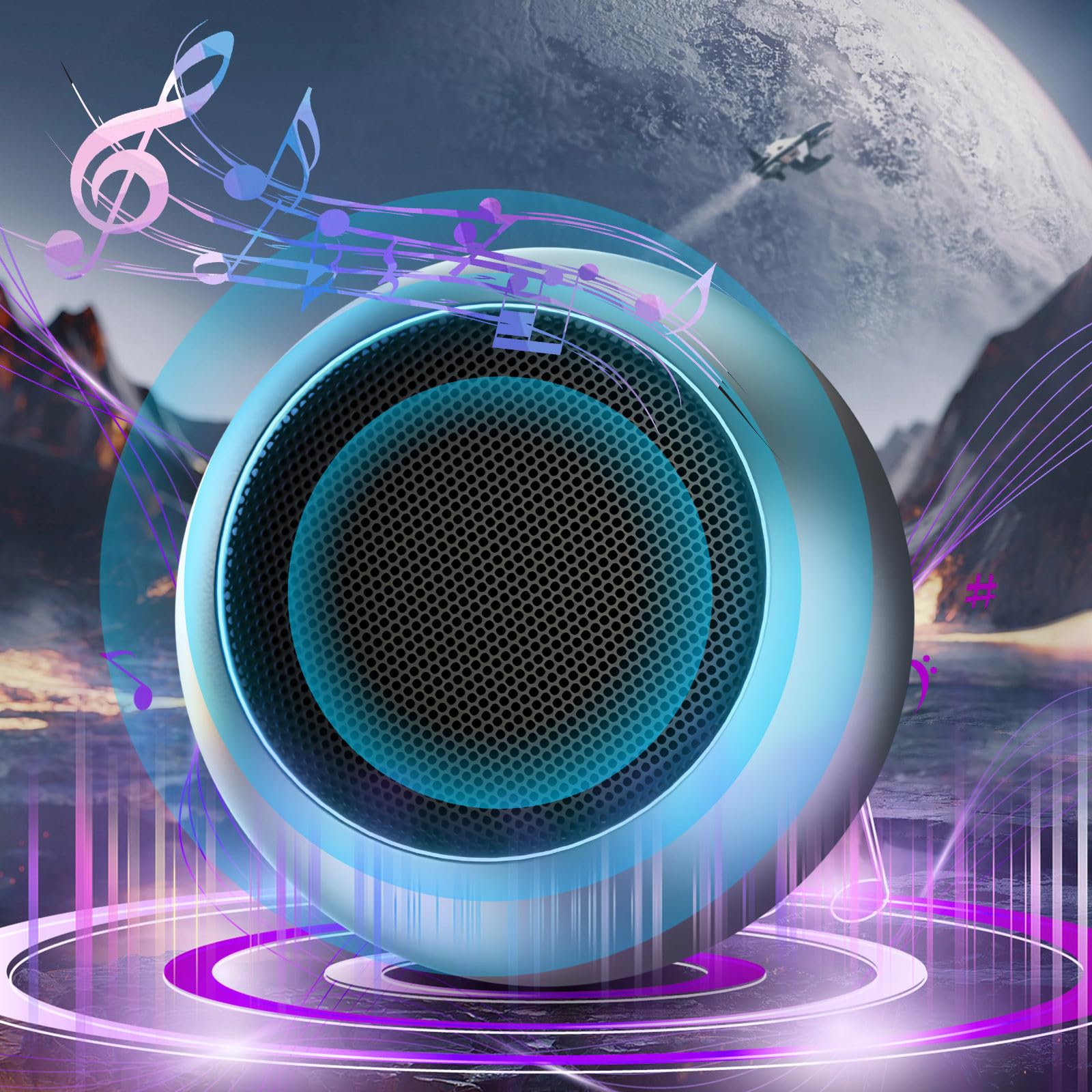 Xinxinyu Portable Wireless Bluetooth Speaker with Enhanced Bass, 15-Hour Playtime, Noise-Cancelling Mic, IP67 Waterproof - Perfect for Outdoor Adventures, Travel & Home Use (Silver)