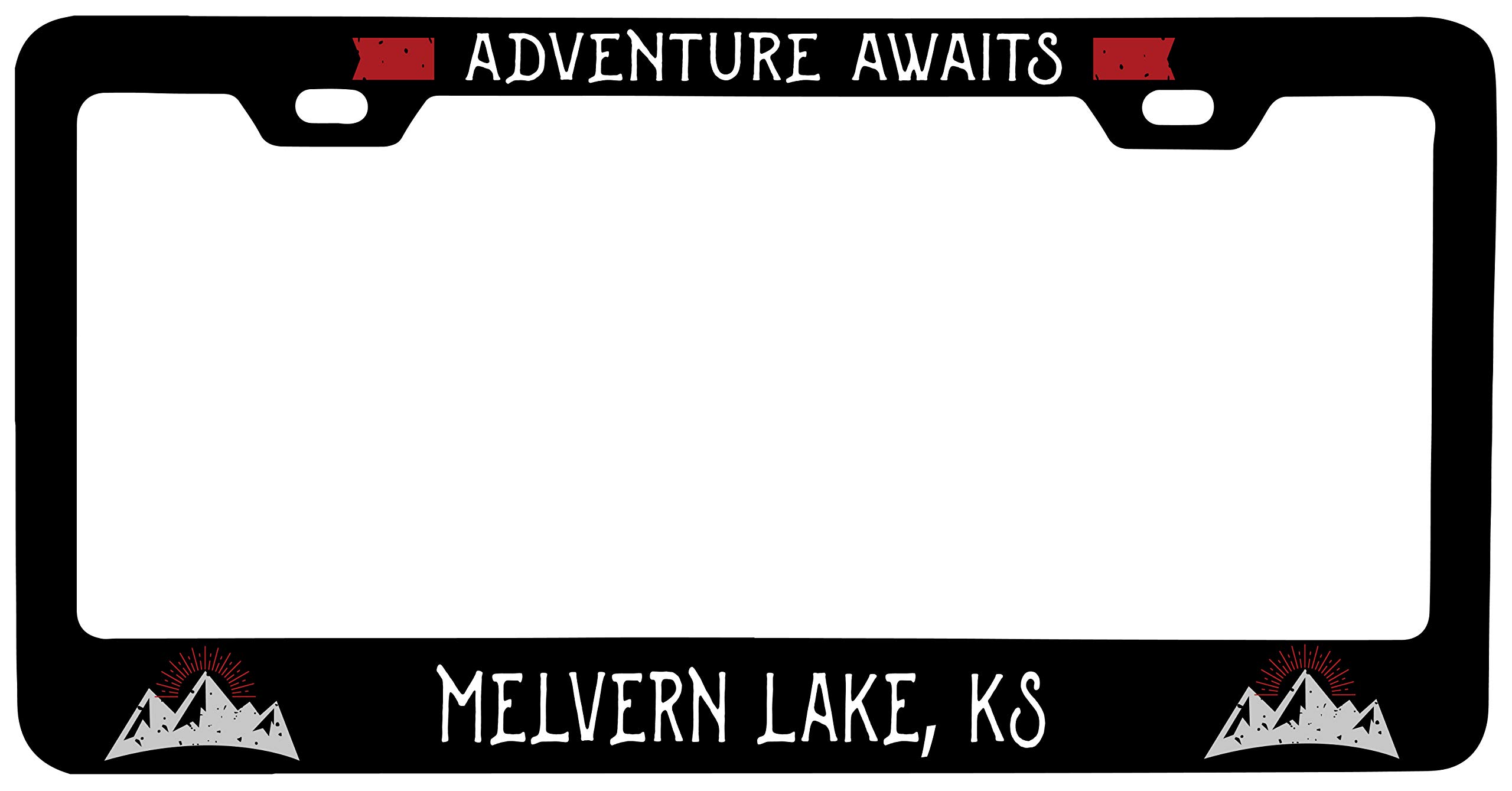 R and R Imports Kansas Vanity Metal License Plate Frame - Melvern Lake Souvenir, Car Accessory for Kansas Fans & Travel Enthusiasts - Perfect for Cars, Trucks, Motorcycles & Garage Decor