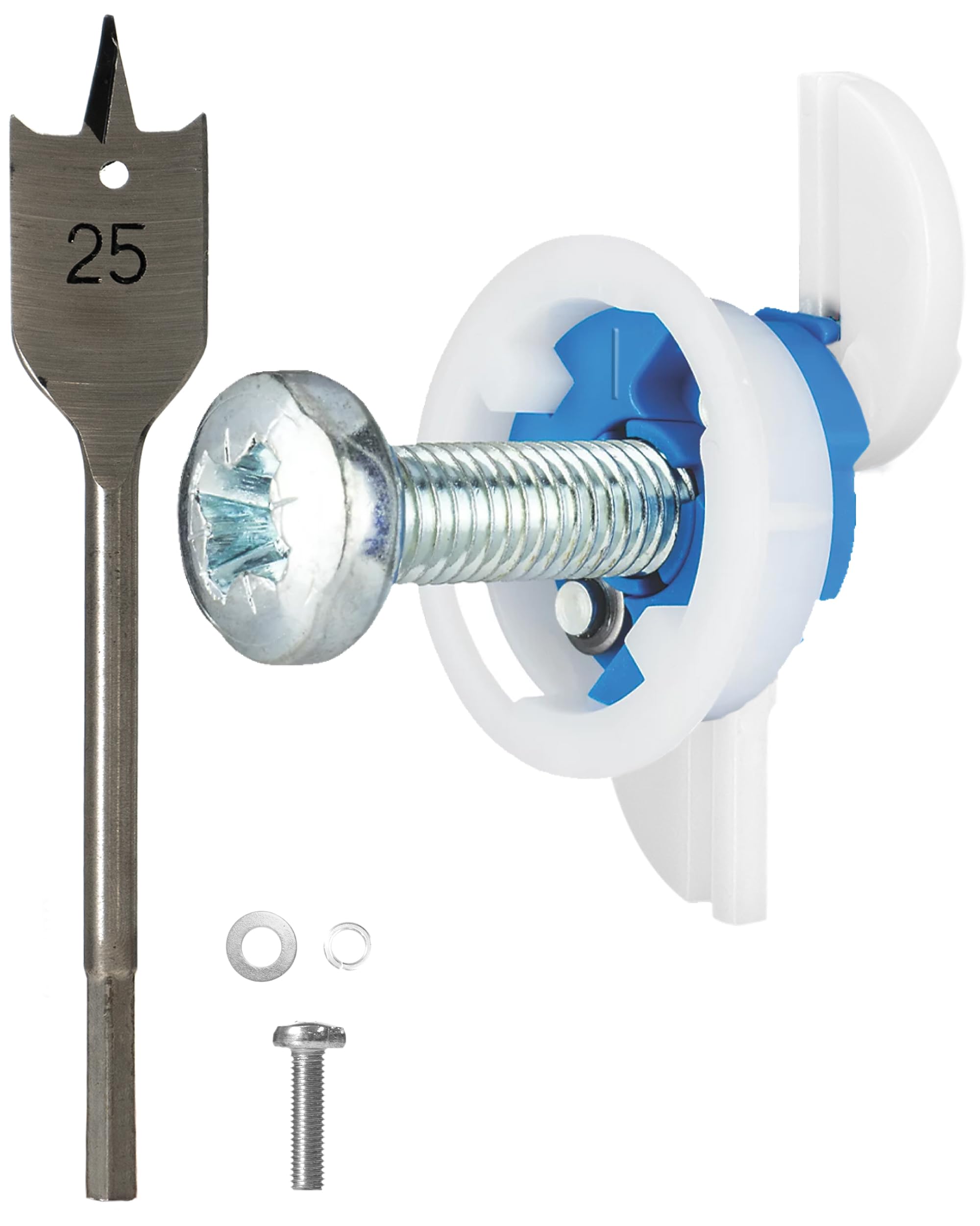 Heavy Duty Blue Drywall Anchors - Pack of 4 (Supports Up to 205 lbs/93 kg) - Wall Anchors with Screws for Drywall & Plaster - Includes 1