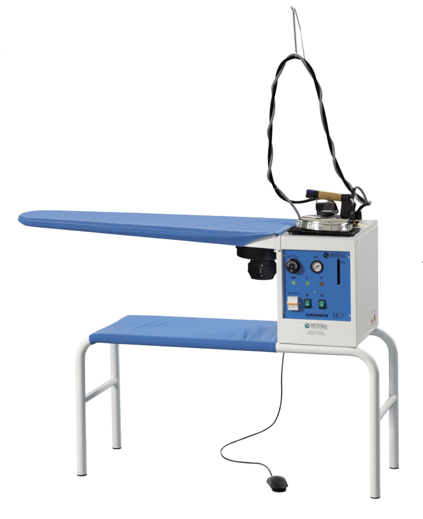 Battistella Eurovapor Maxi Vacuum Table with 4.5L Boiler & Iron Unit - Professional Steam Press for Fabric, Upholstery, and Clothing - Perfect for Tailoring, Dry Cleaning, and Home Sewing Projects