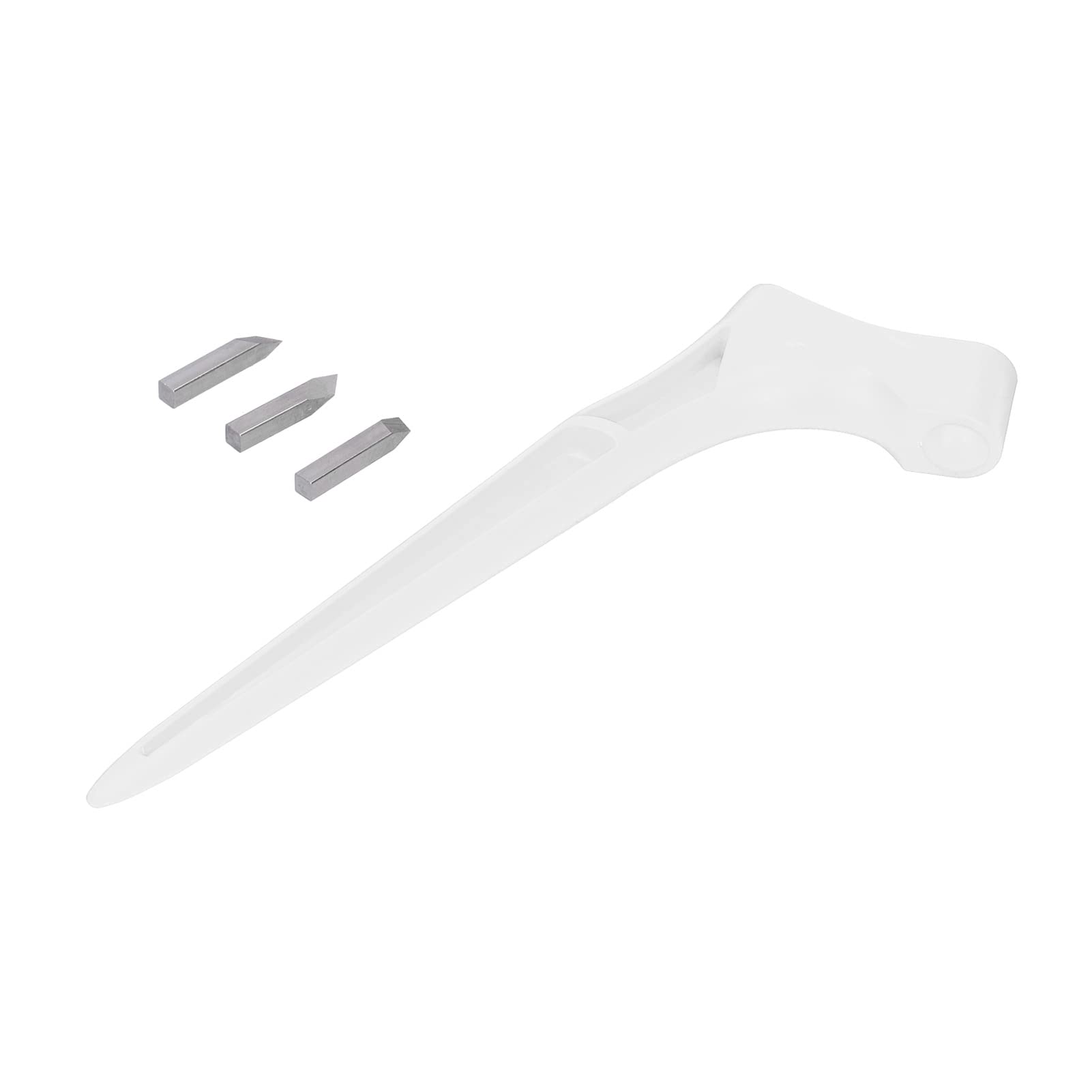 360° Rotating Stainless Steel Craft Carving Knife with 3 Replacement Blades - DIY Scrapbooking, Stencil Cutting, Wood Carving & Paper Crafts Tool (White) - Perfect for Home Decor, Card Making & Art Projects