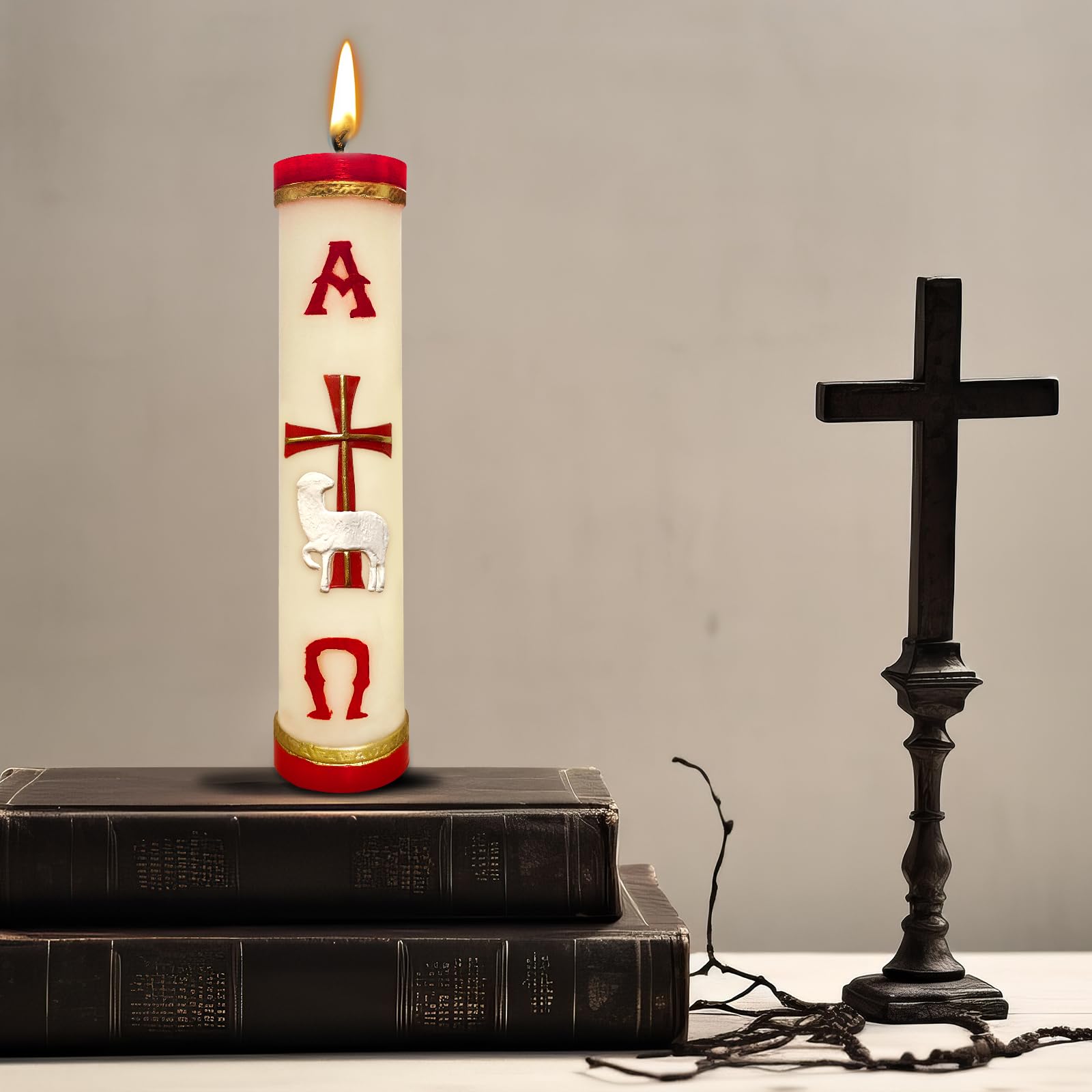 Handmade Catholic Religious Candles - Devotional Prayer Candles for Church, Saint Blessed Mexican Gifts, Paschal Candle & Cirios Religiosos | Perfect for Home Altars, Church Services & Spiritual Rituals