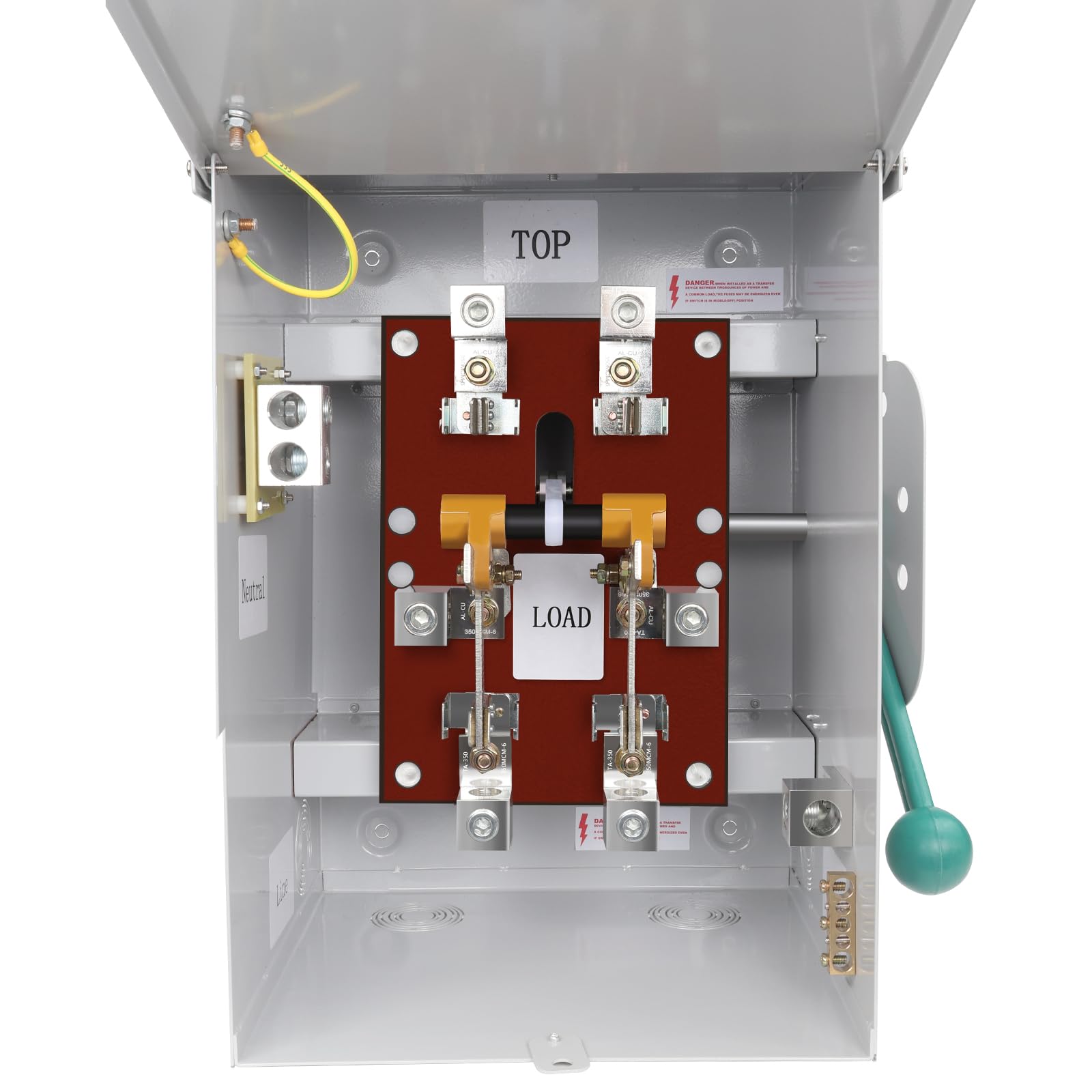 200A Generator Transfer Switch, 48000W Heavy-Duty Double-Throw Safety Switch, 120/240V Manual Transfer Switch with Enhanced Stability, NEMA 3R Rated for Outdoor & Indoor Use - Ideal for Home Backup Power, Emergency Power Transfer, and RV Power Switching