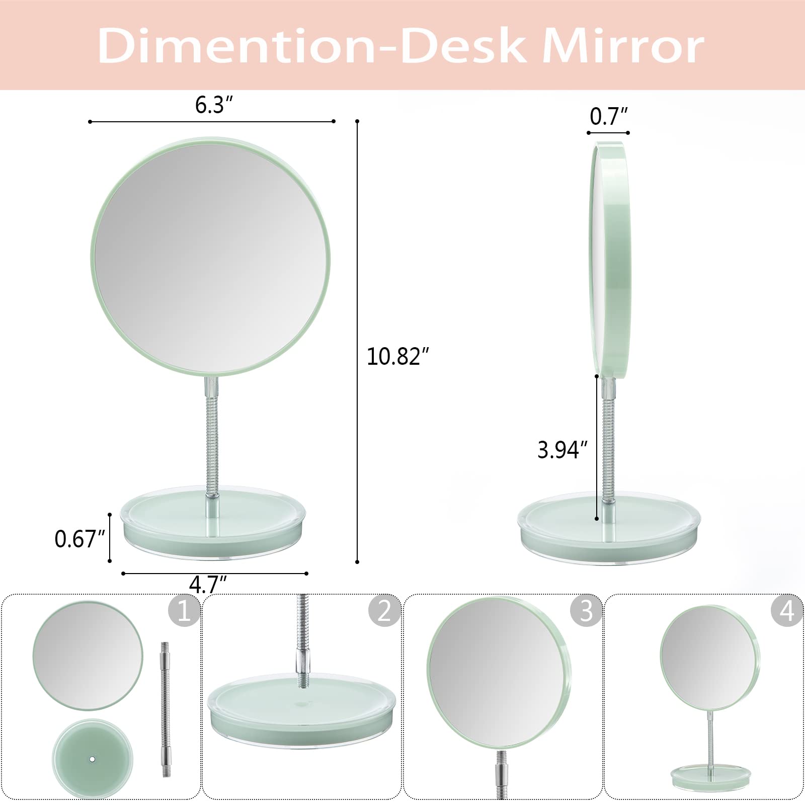 Magnifying Makeup Mirror with Stand - 6