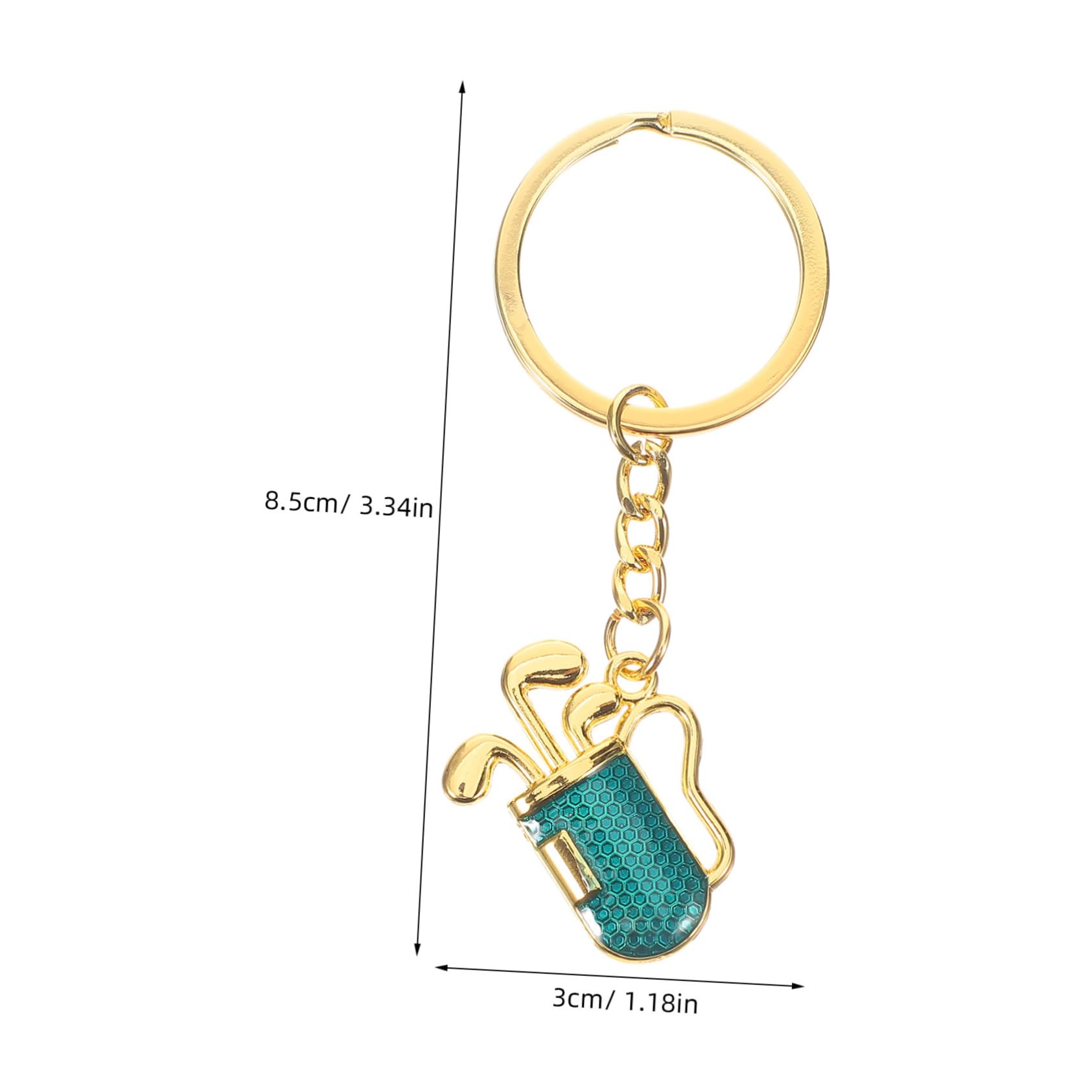 GOOHOCHY Golf Keychain with Ball Markers - Gold & Blue Hanging Keyring Pendant for Golf Bag Decor | Perfect Gift for Golfers & Sports Enthusiasts