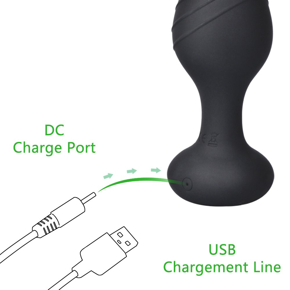 Rechargeable Silicone Anal Plug with 10 Vibration Modes - Cob Vibrating Anal Vibrator for Men | Perfect for Solo Play, Couples Exploration & Prostate Stimulation