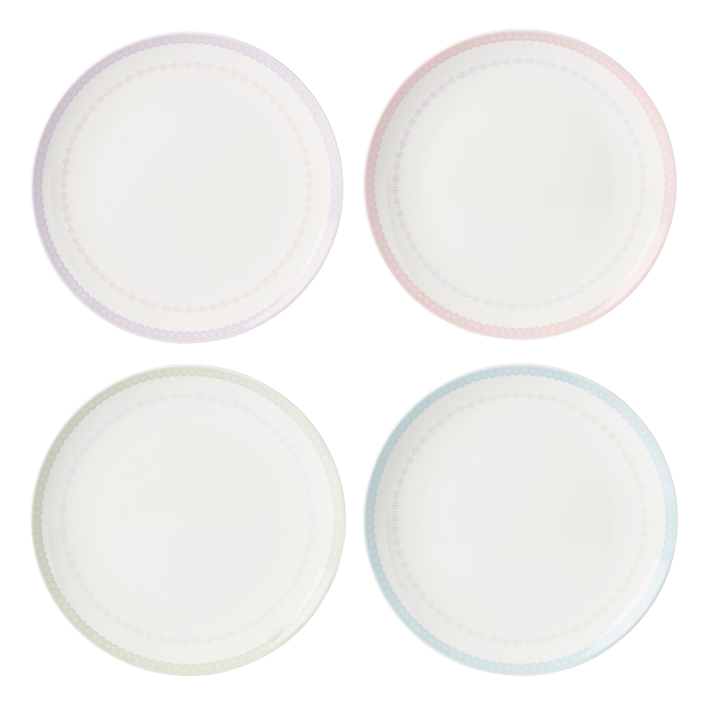 Bunny Hop Dinner Plates Set of 4 - Cute Rabbit Design Ceramic Plates for Easter, Spring & Everyday Dining - Perfect for Family Meals, Parties & Home Decor