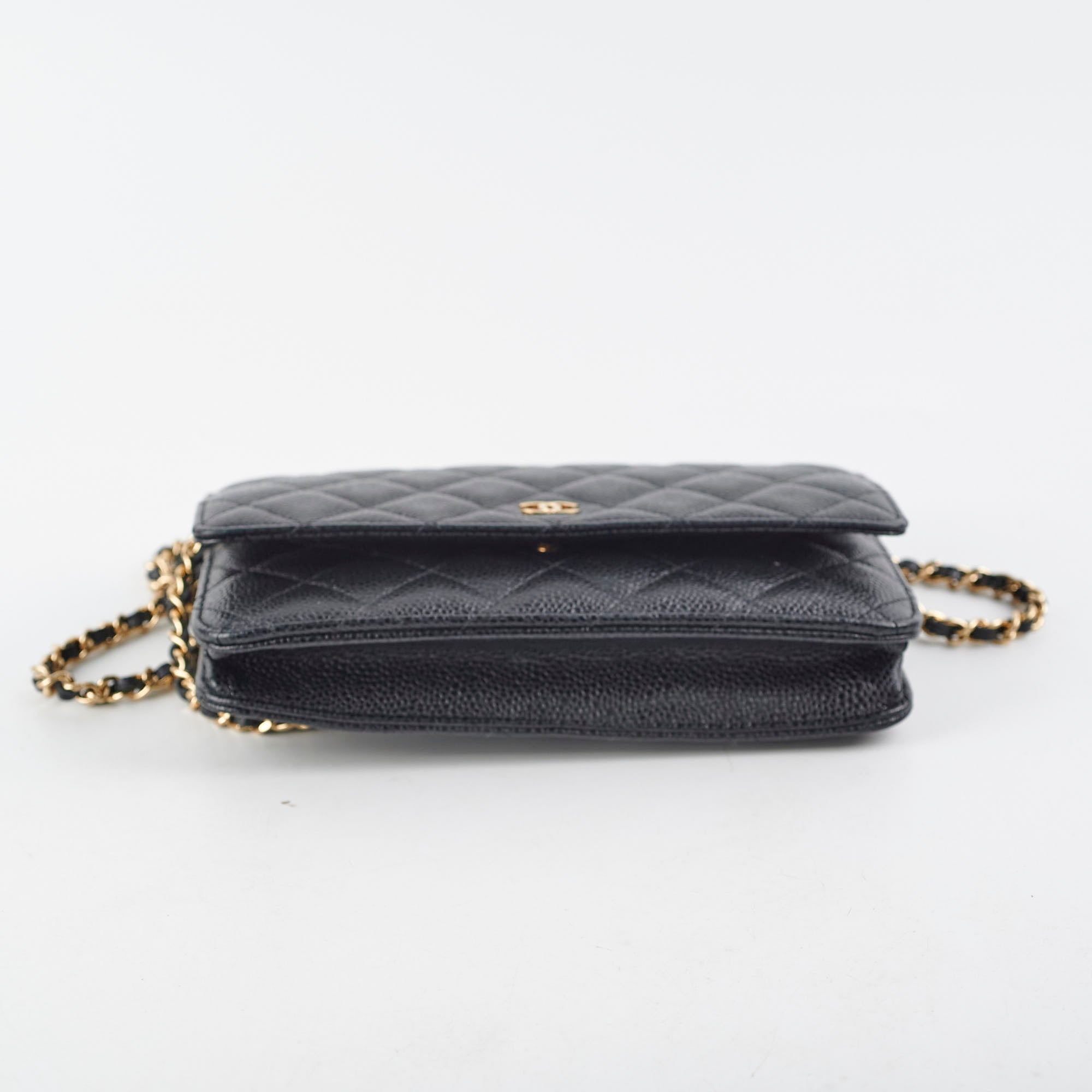 Chanel Black Caviar Leather Wallet On Chain WOC - Stylish Crossbody Bag for Women | Perfect for Evening Out, Parties & Daily Use