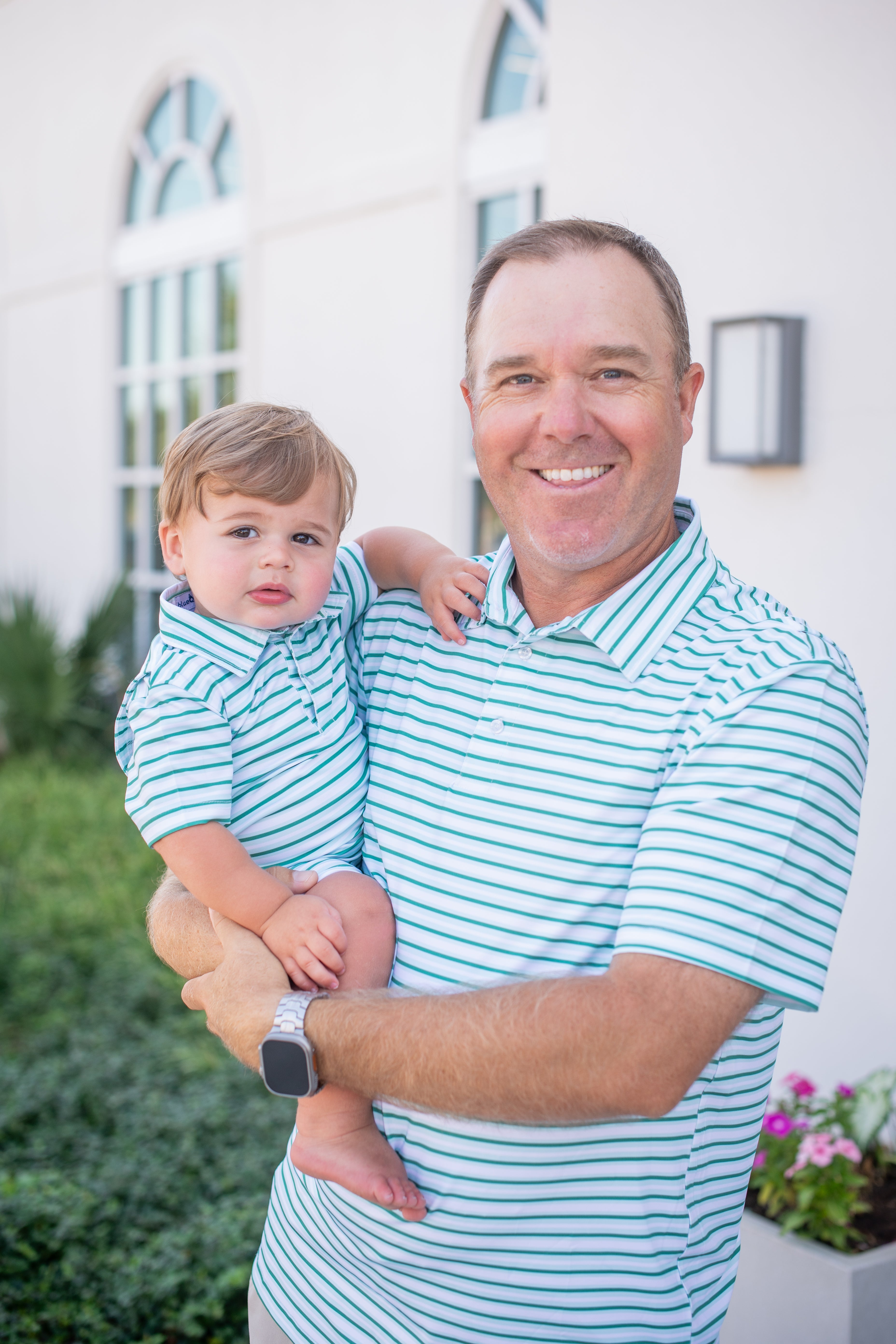 Men's Emerald Stripe Polo Short Sleeve Shirt - Breathable Cotton Casual Top for Golf, Office & Summer Outings