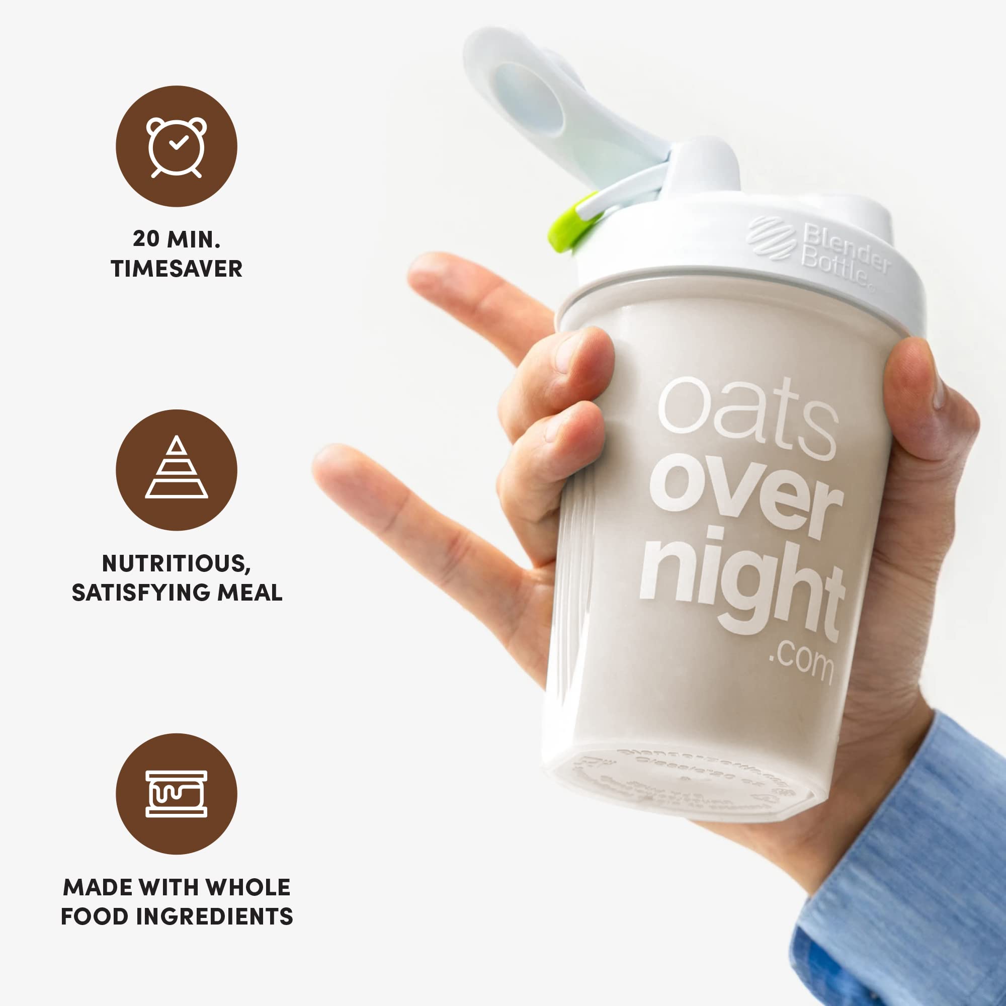 Oats Overnight Smores - High Protein Overnight Oats with 22g Protein & Fiber, Gluten Free & Non-GMO Breakfast Shake (2.8 oz per Meal, 24 Pack) | Perfect for Busy Mornings, Post-Workout Recovery & Healthy On-the-Go Snacking
