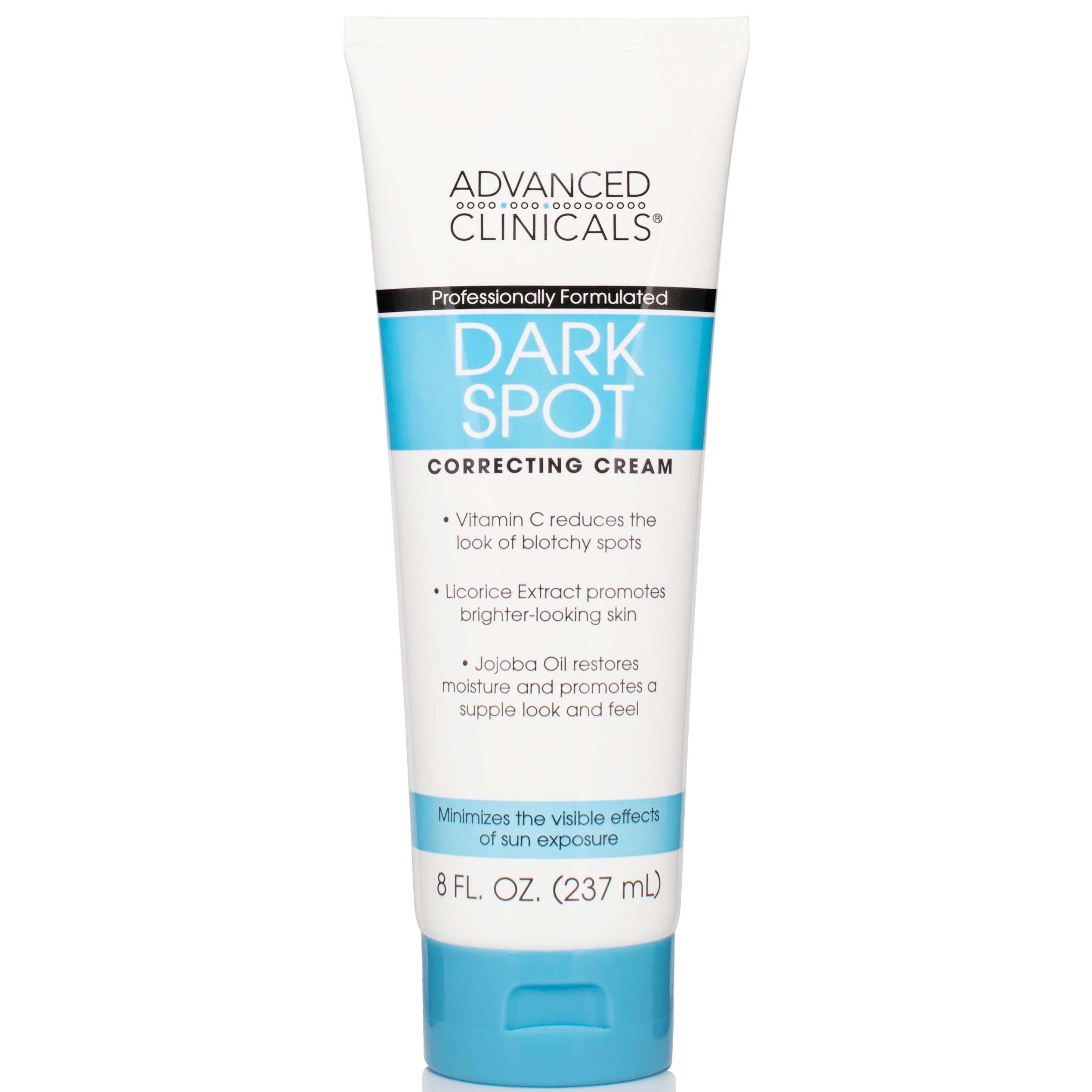Advanced Clinicals Vitamin C Dark Spot Corrector Cream - Anti-Aging Face, Hand & Body Moisturizer for Age Spots, Blotchy Skin & Wrinkles - 8 Fl Oz Therapeutic Skincare | Brightens Skin Tone for Day & Night Use