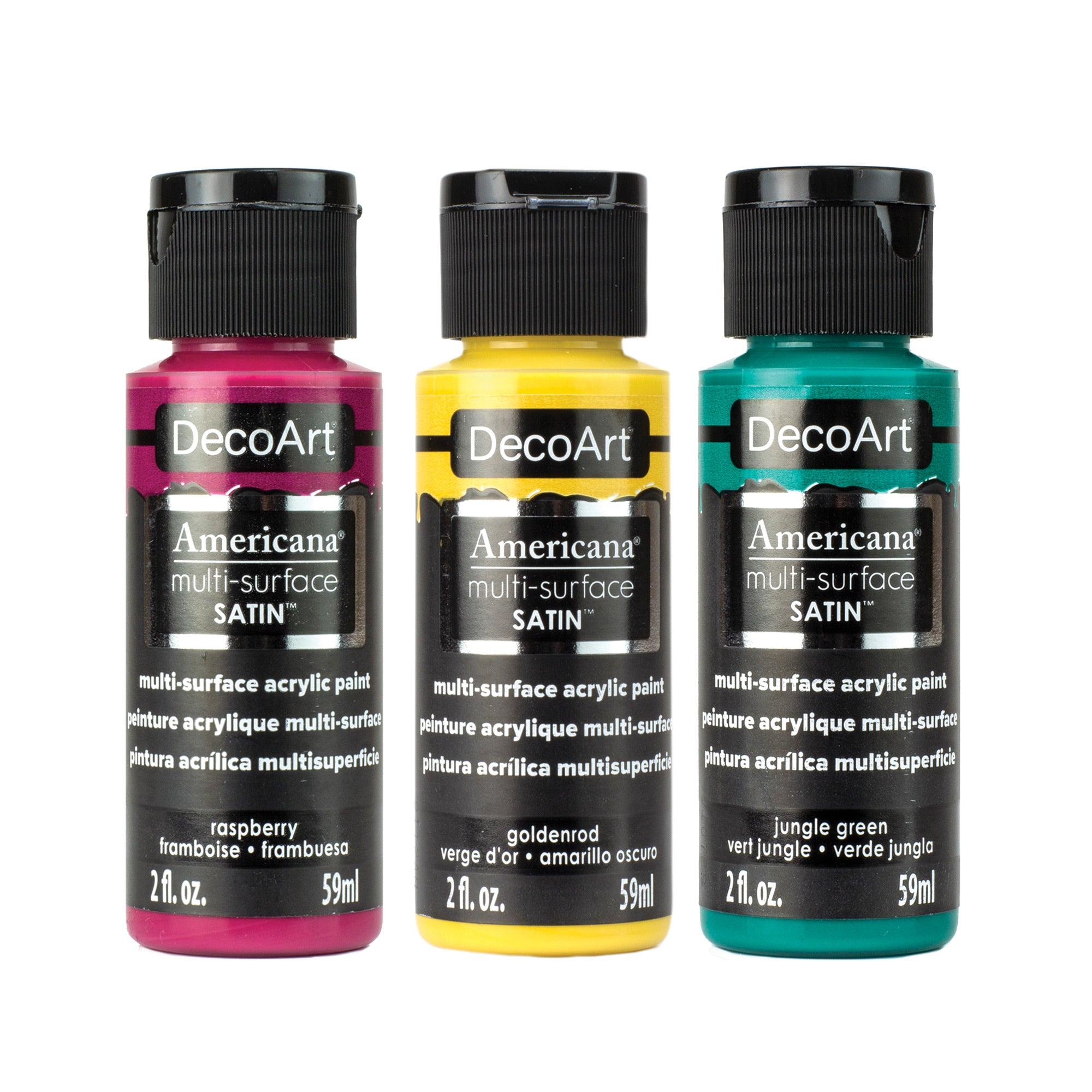 Americana Multi-Surface Acrylic Paint - Satin Finish, Green - Perfect for DIY Crafts, Home Decor & Furniture Painting Projects
