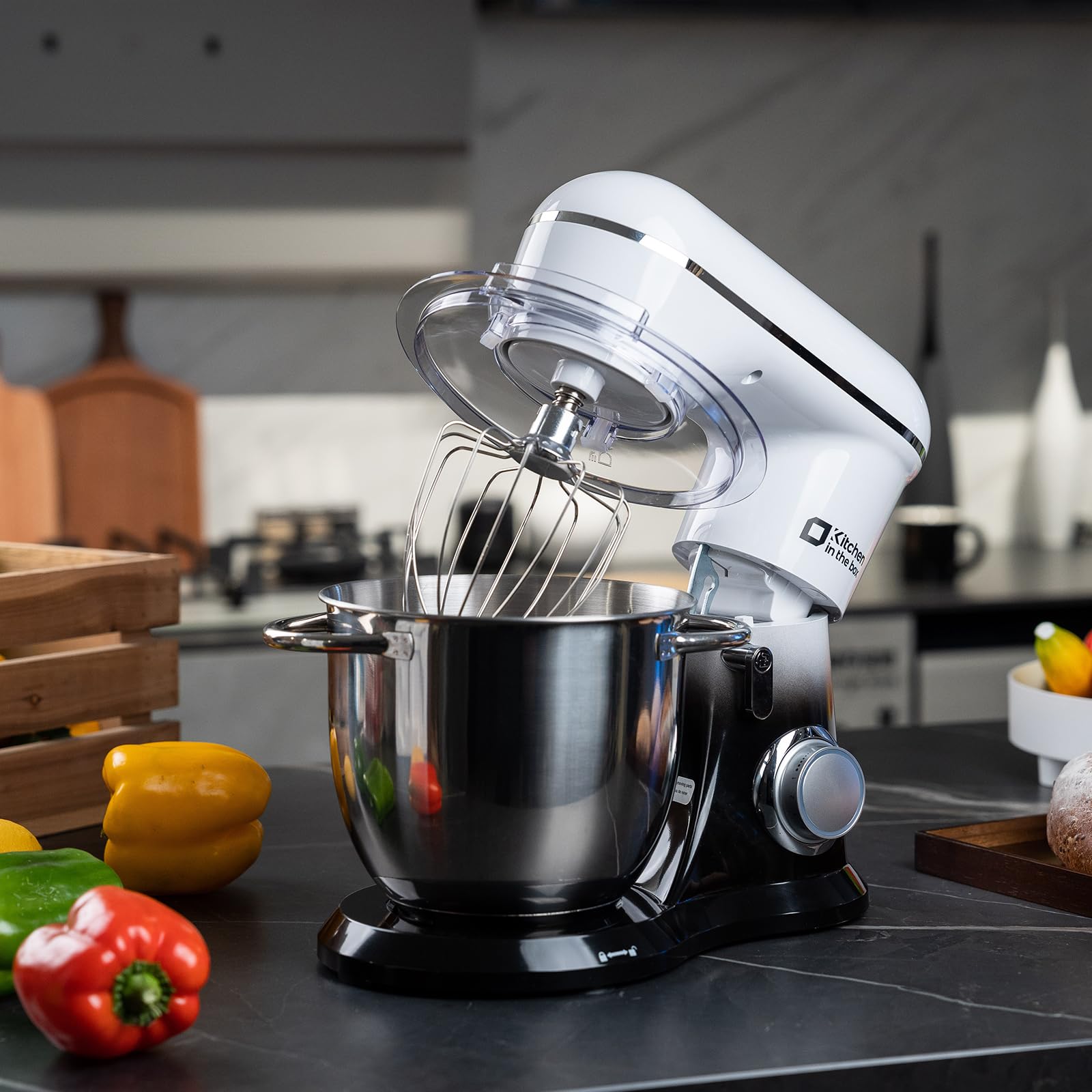 5QT Stand Mixer with 4.5QT Bowls - Electric Kitchen Mixer for Baking & Cooking (Gradient Black)