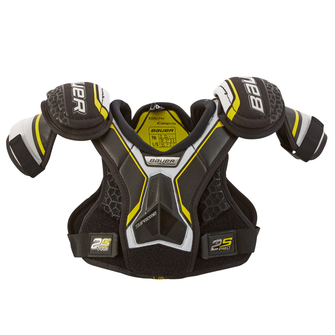 Bauer Supreme 2S Pro Youth Hockey Shoulder Pads - Protective Ice Hockey Gear for Kids & Junior Players - Perfect for Training, Games & Competitive Play