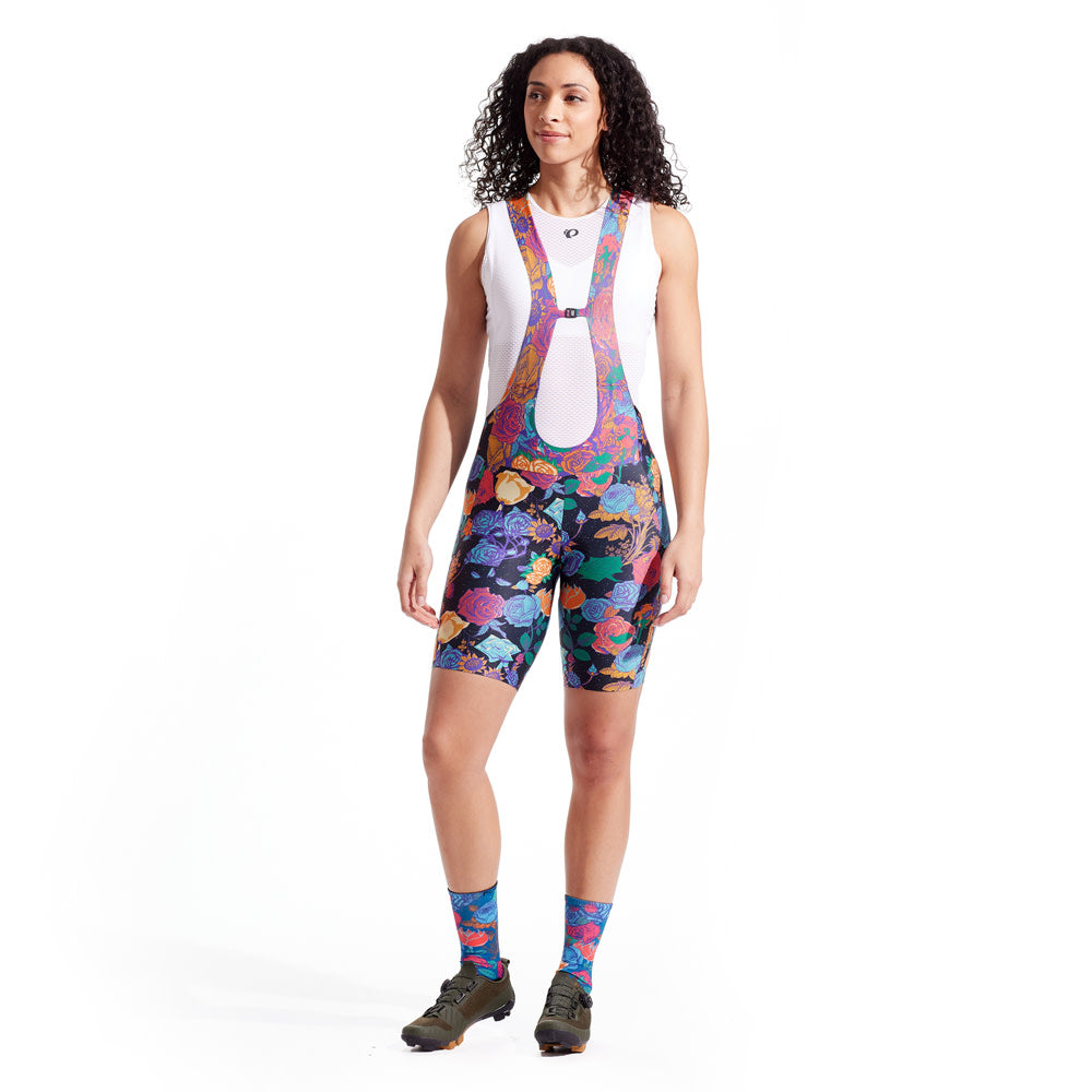 Grateful Dead x PEARL iZUMi Women's Rambler Expedition PRO Cycling Bib Shorts - High Performance Bike Shorts for Road & Mountain Biking
