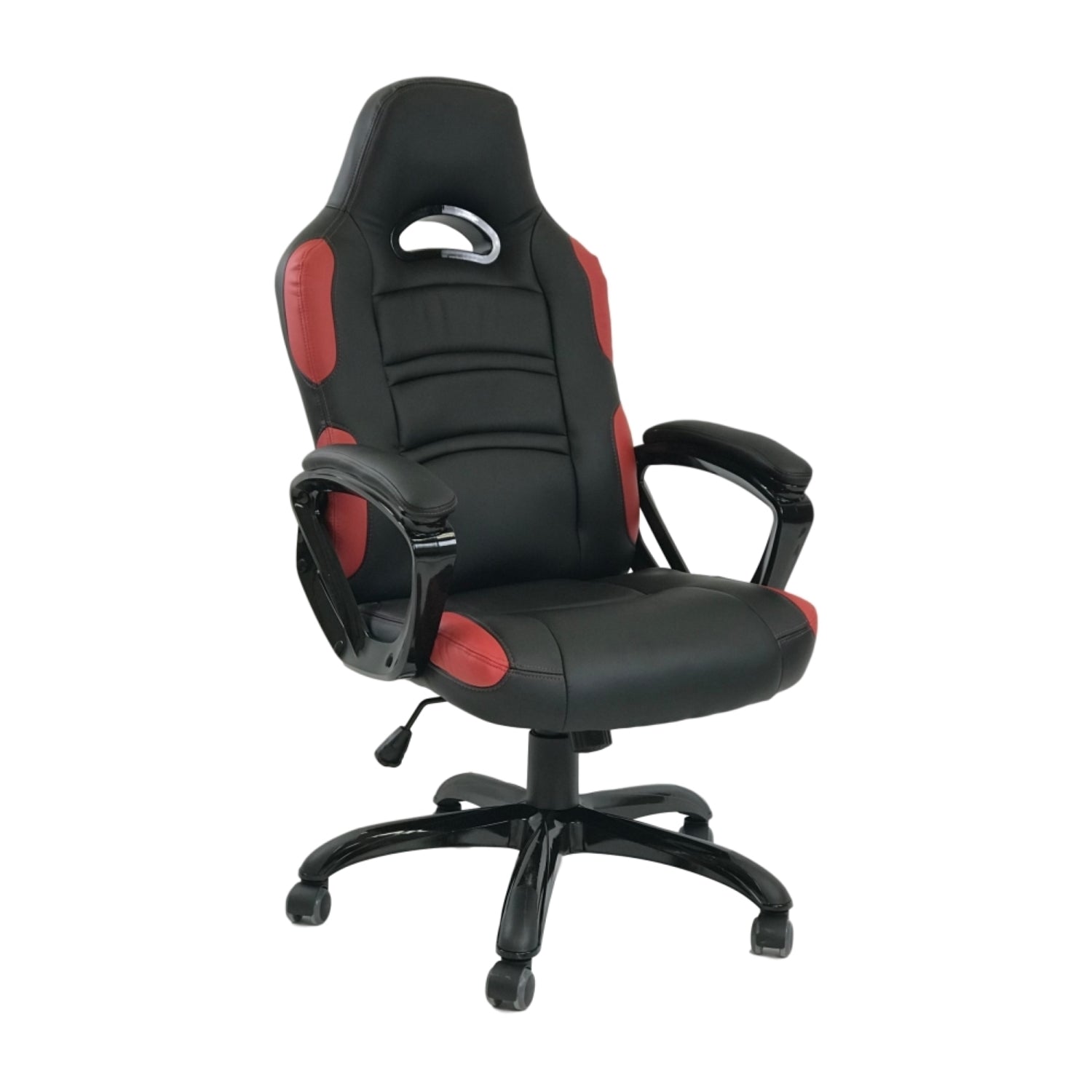 HAWK SERIES 8701 Ergonomic Gaming Chair with Adjustable Lumbar Support - Black & Red for PC, Console & Office Use - Perfect for Long Gaming Sessions & Work