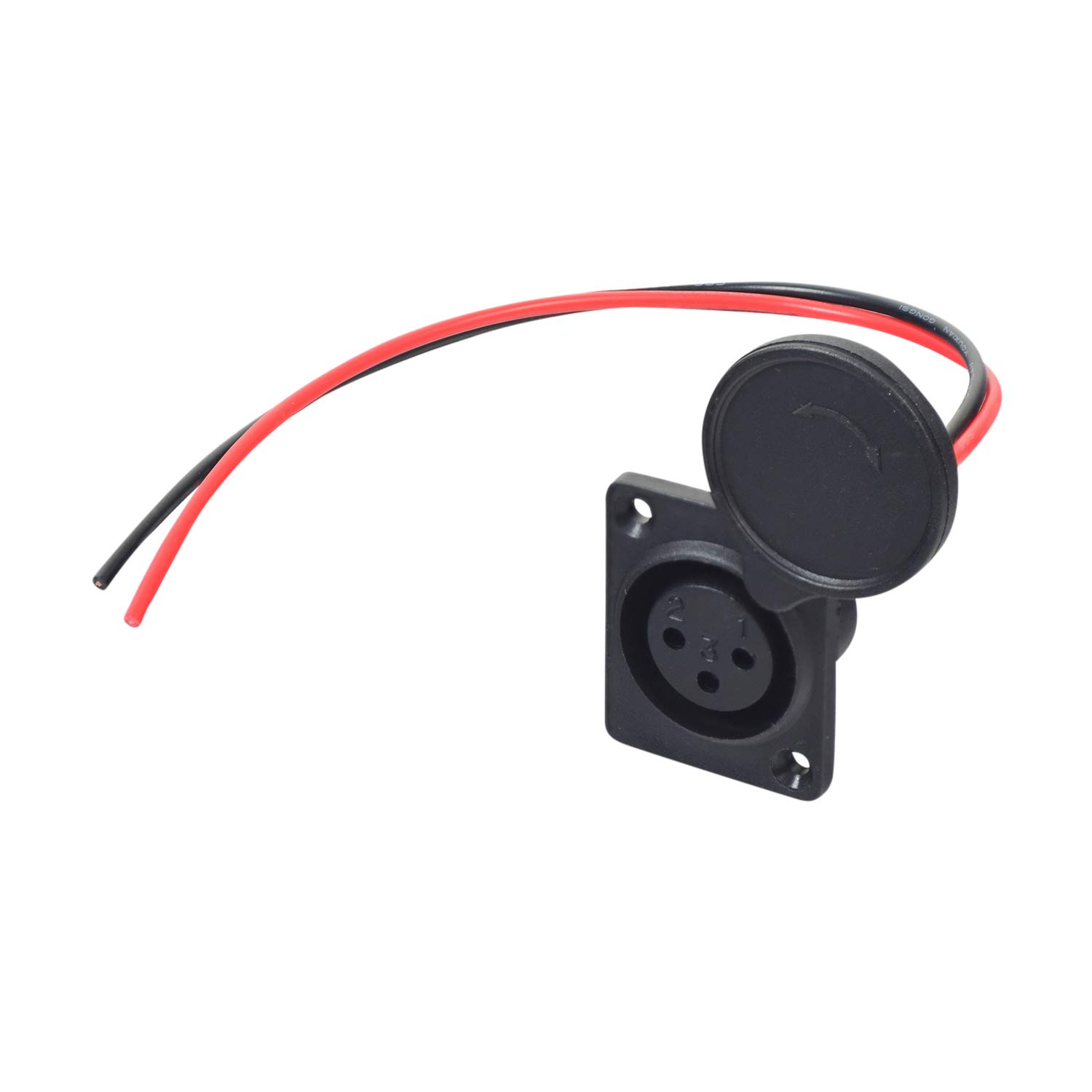 AlveyTech XLR Charger Port with 2 Wires for Razor Rambler 16 Electric Scooter - Replacement Charging Connector for Home & Outdoor Use