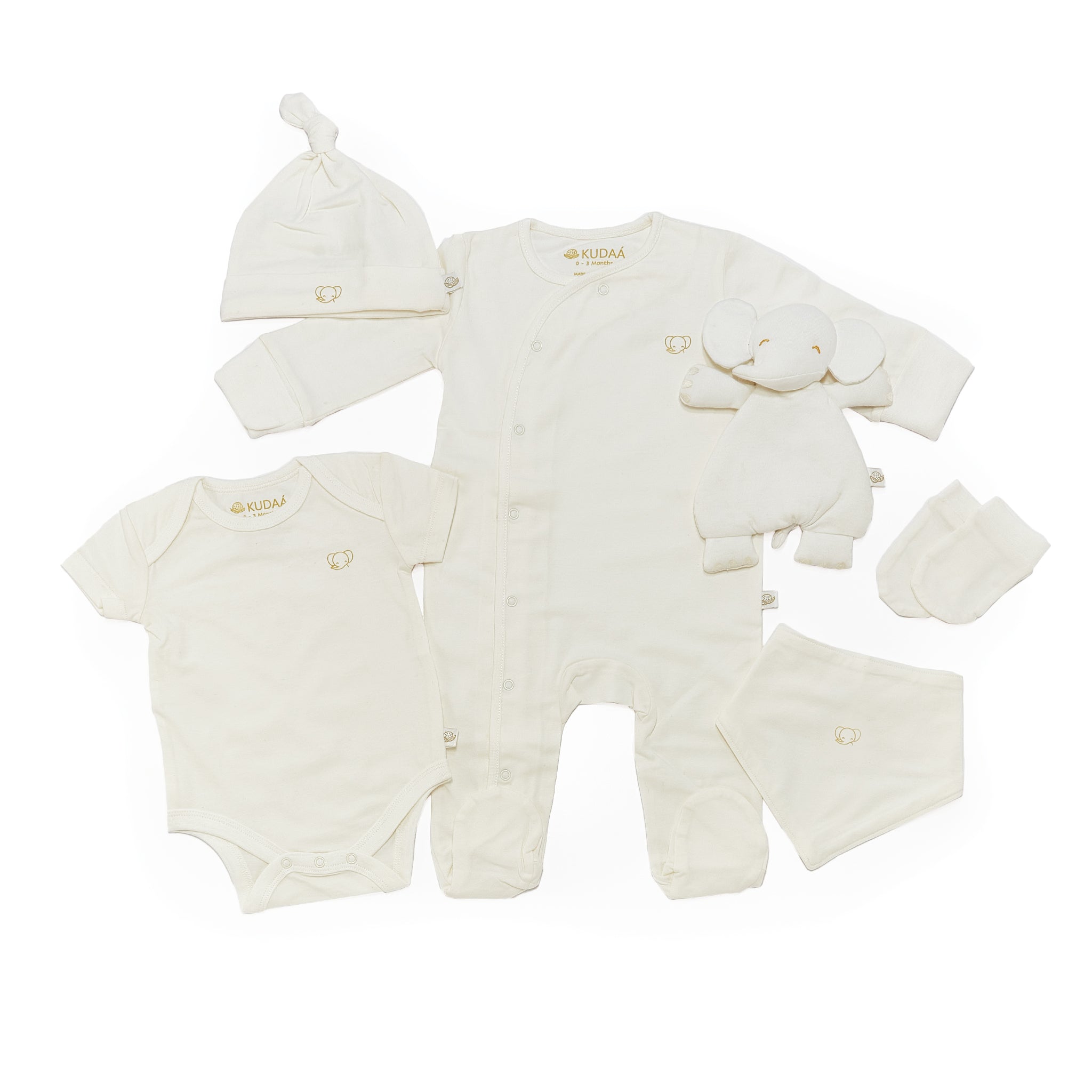 Organic White Baby Gift Set - Newborn Essentials Bundle for Boys & Girls - Perfect for Showers, Birthdays & Special Occasions
