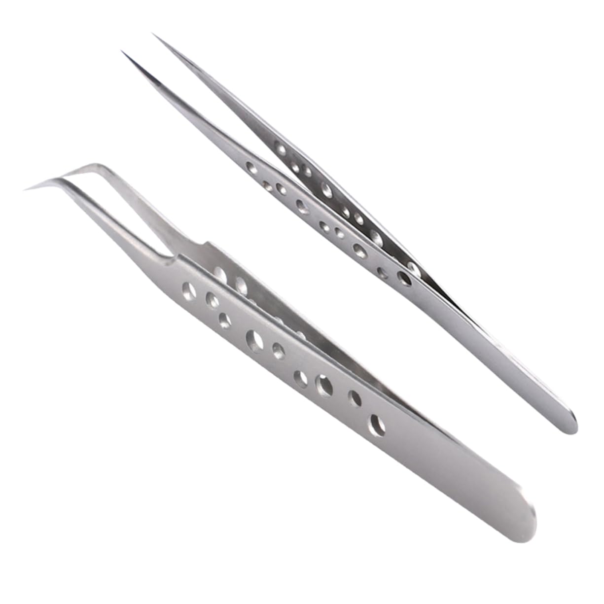 2pcs Professional Eyelash Extension Tweezers - Lash Applicator Tool for False Lashes & Extensions, Precision Nail Extension Tweezers - Perfect for Salon, Home Use & DIY Beauty
