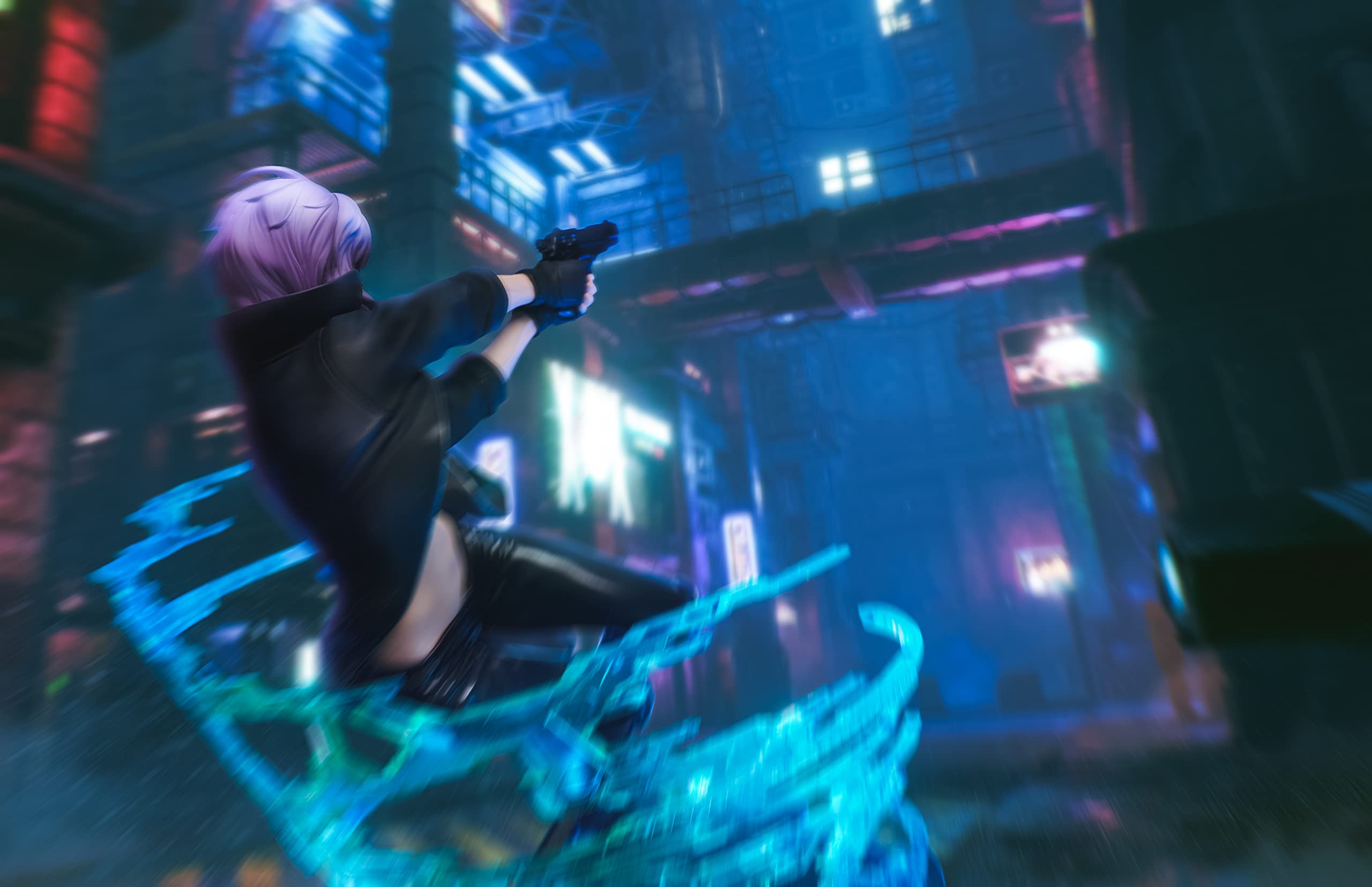 Ghost in The Shell: Stand Alone Complex 2nd GIG - Motoko Kusanagi 1:7 Scale PVC Figure - Anime Collectible for Fans & Display - Perfect for Home, Office, or Gaming Room Decor