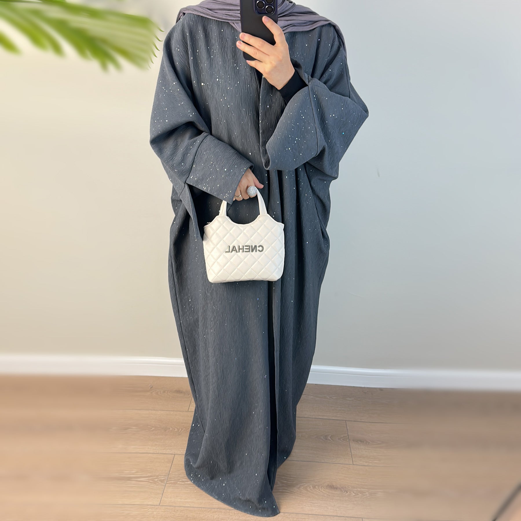 Dera Textured Fall Winter Duster Coat for Women - Gray Long Open Front Cardigan - Perfect for Office, Casual Outfits & Layering in Cold Weather