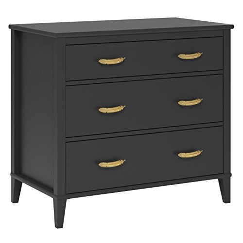 Little Seeds Monarch Hill Hawken 3-Drawer Dresser - Black Wooden Kids Dresser for Bedroom & Nursery Storage | Perfect for Organizing Clothes, Toys & Baby Essentials