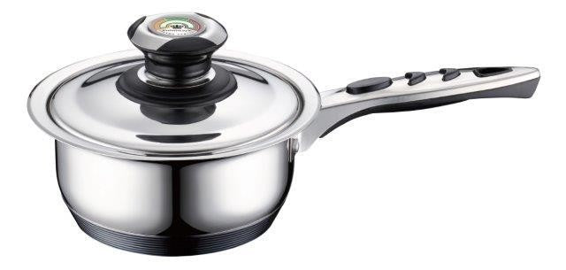 Premium STANDA 18cm/2.3L Stainless Steel Sauce Pan with Lid - Perfect for Cooking, Simmering & Serving Soups, Sauces & Stews - RL 16N 18SP