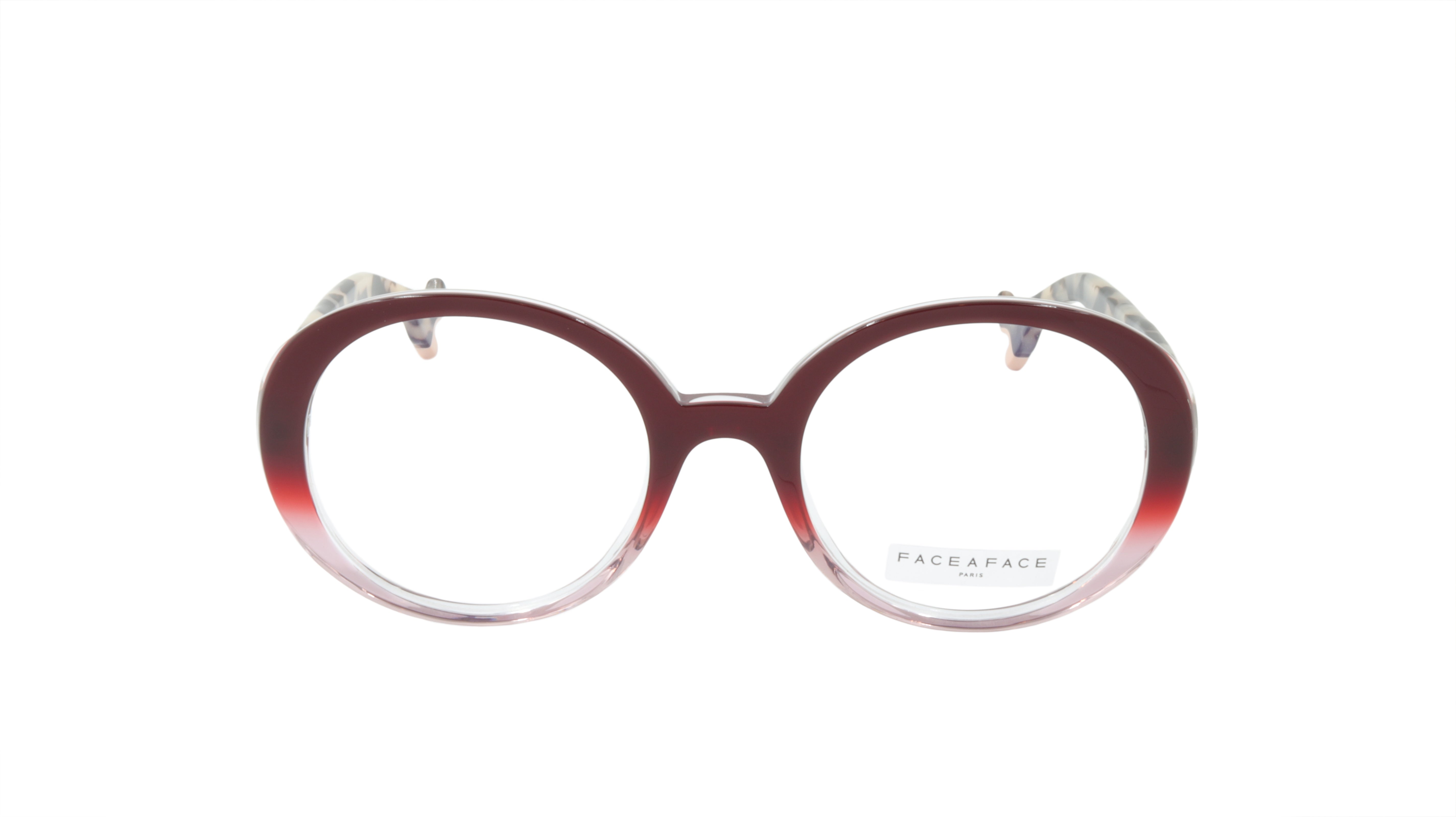 Face A Face BOCCA LOVA 3 Eyeglasses Frame - 449 Acetate Burgundy Crystal Camo | Stylish & Durable Eyewear for Men & Women | Perfect for Work, Reading & Fashion Accessories