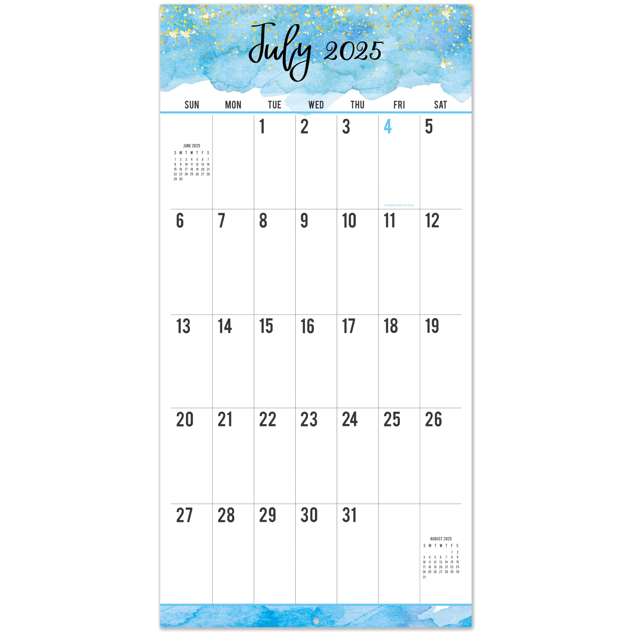 2025-2026 Wall Calendar - 18 Month Large Print Monthly Planner (July 2025-December 2026) | Big Grid Design | 12
