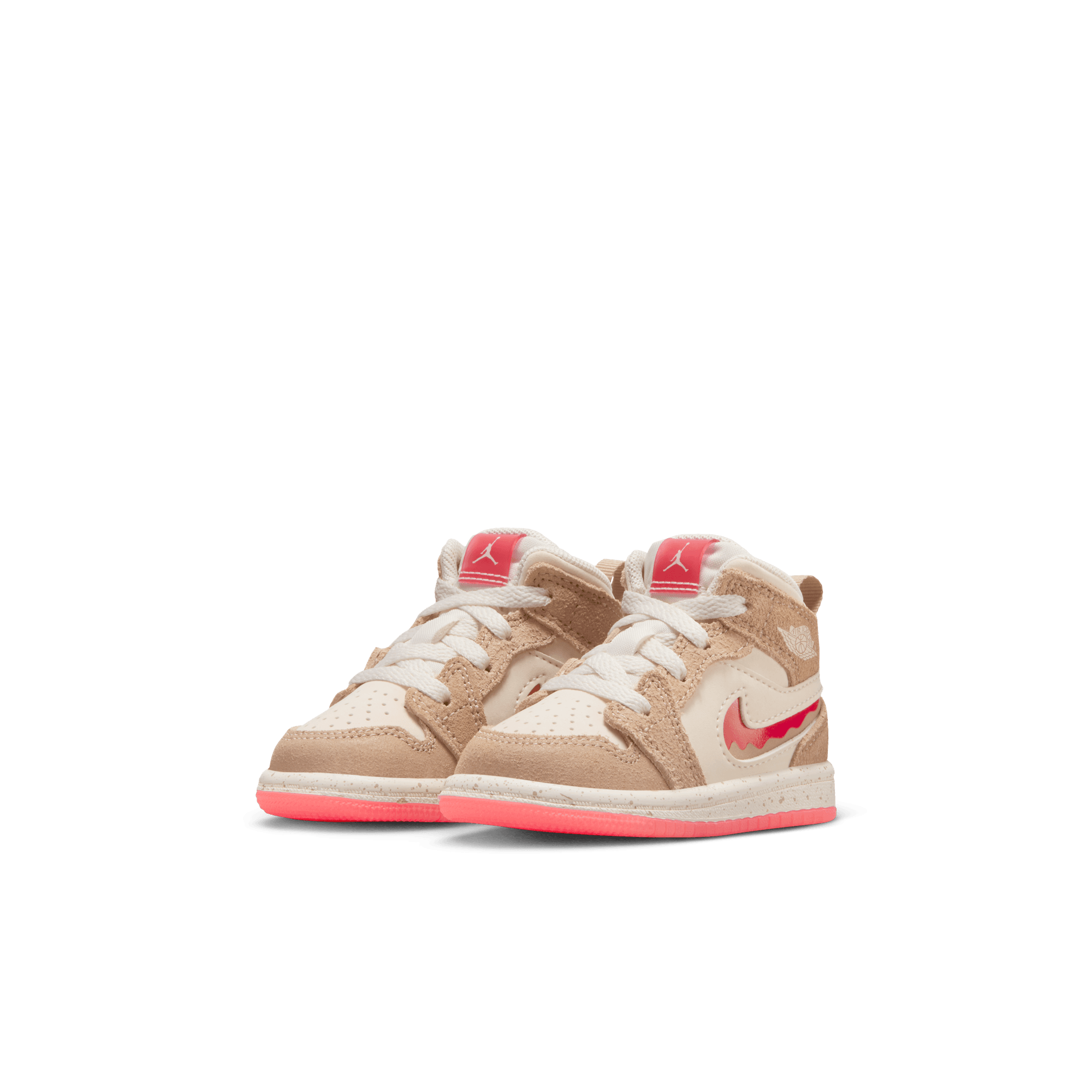 Air Jordan 1 Mid SE (TD) Peanut Butter & Jelly - Kids Basketball Shoes for School, Sports & Casual Wear