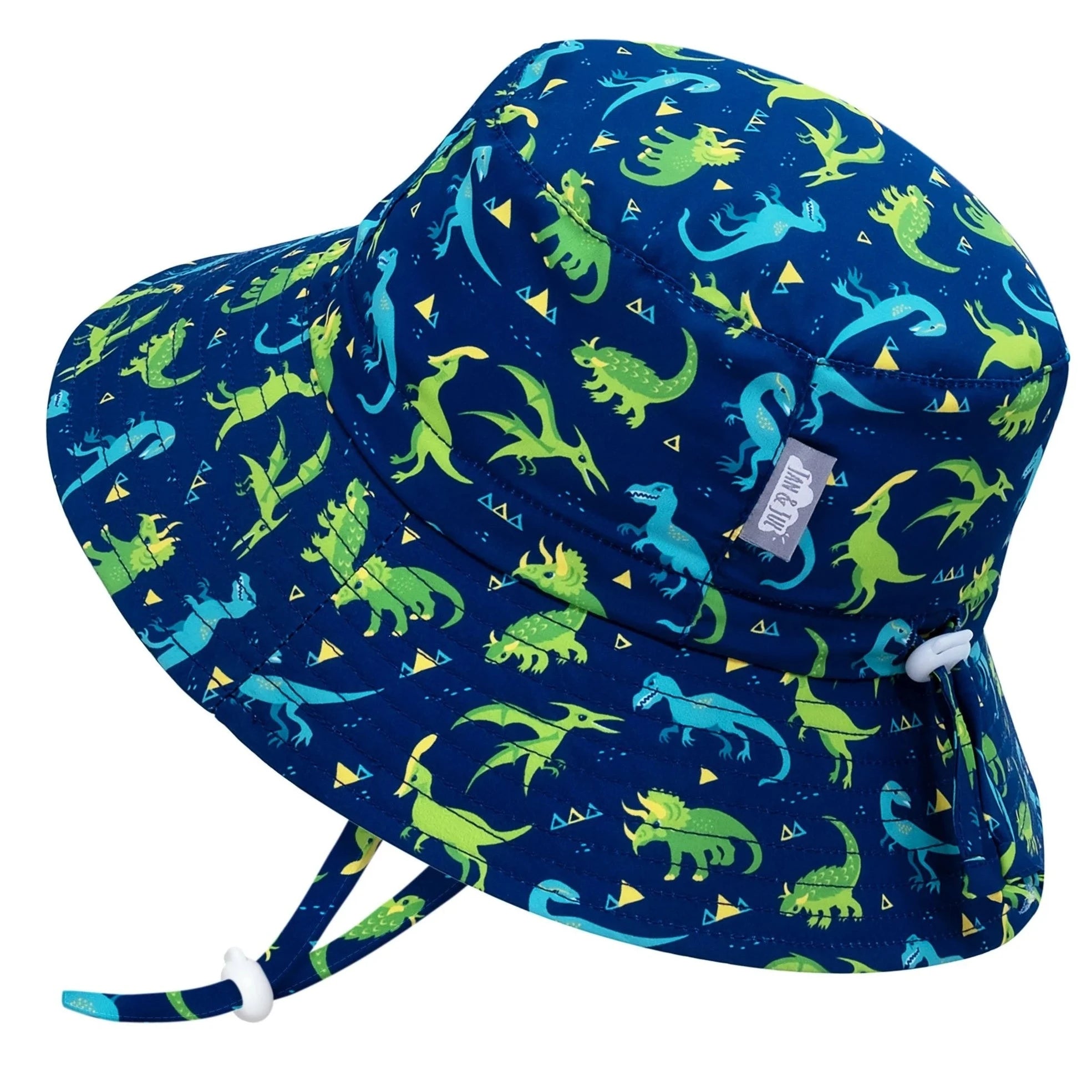 Jan & Jul Dinoland Aqua Dry Bucket Hat for Kids - UPF 50+ Sun Protection, Quick-Dry & Lightweight - Perfect for Beach, Swimming & Outdoor Adventures